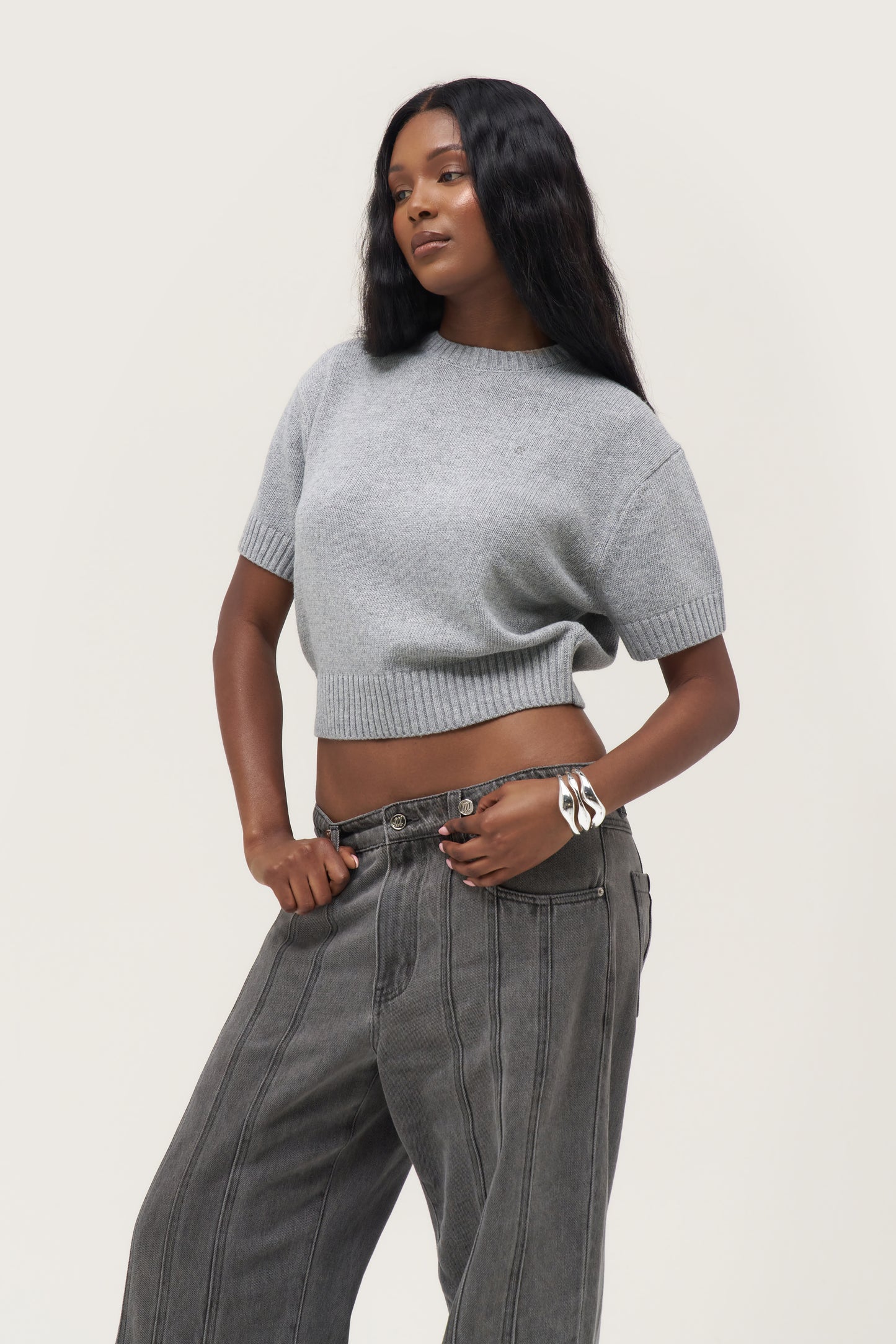 Sofia Knit Sweater - Grey