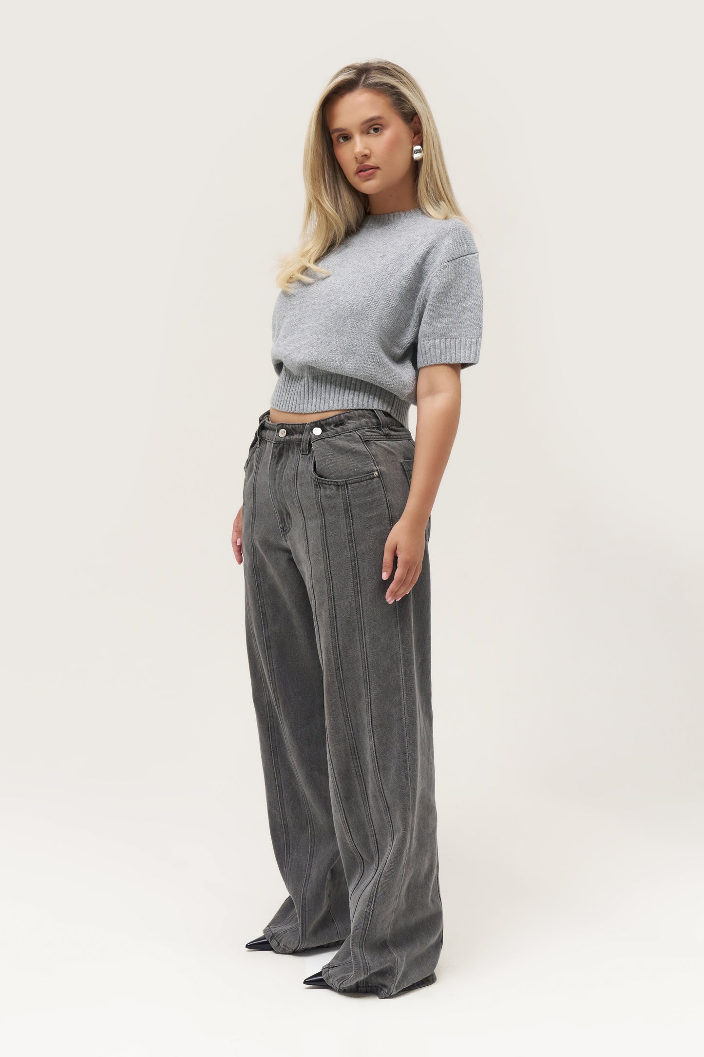 Sofia Knit Sweater - Grey
