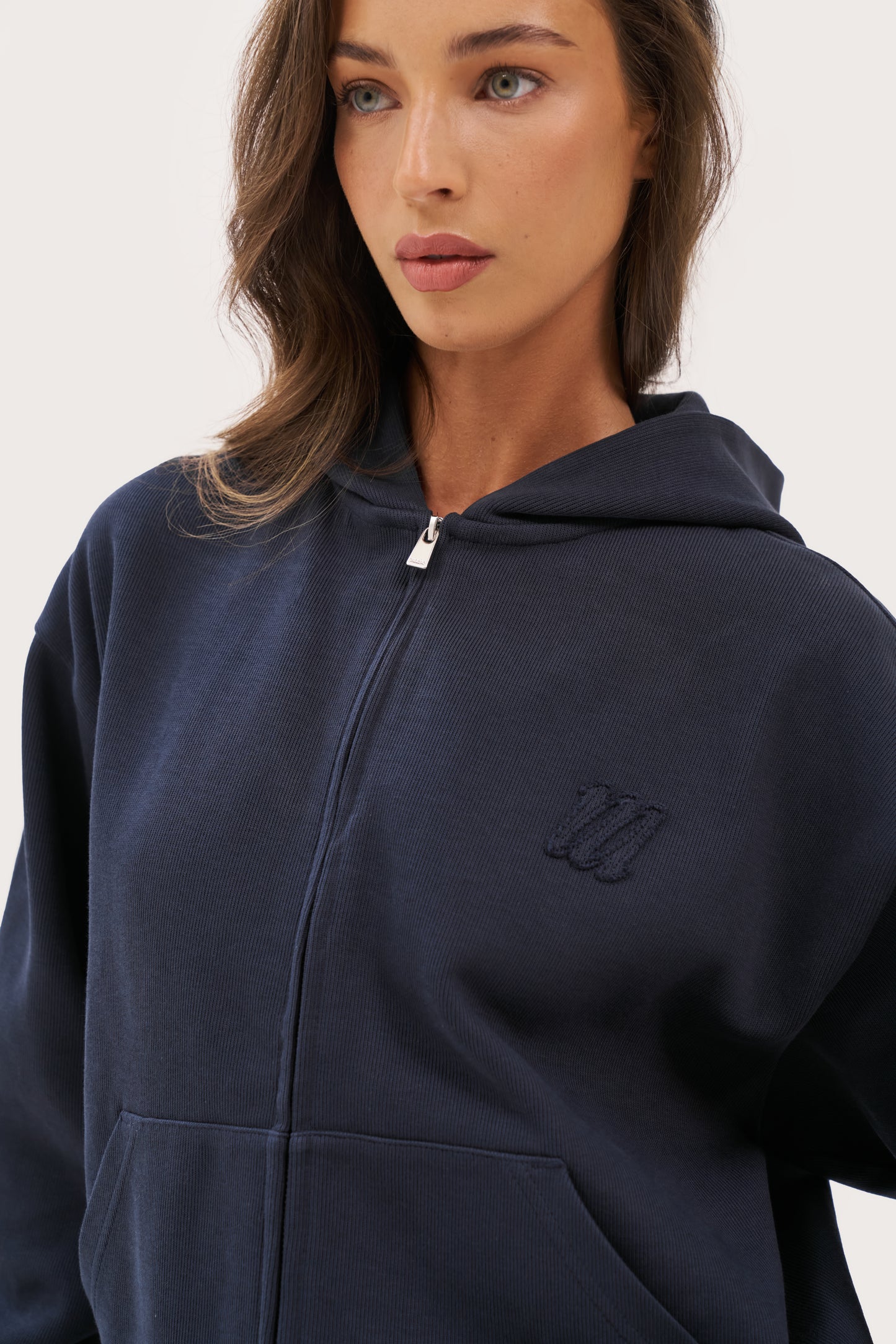 Daily Errands Mid Length Hoodie - Washed Navy