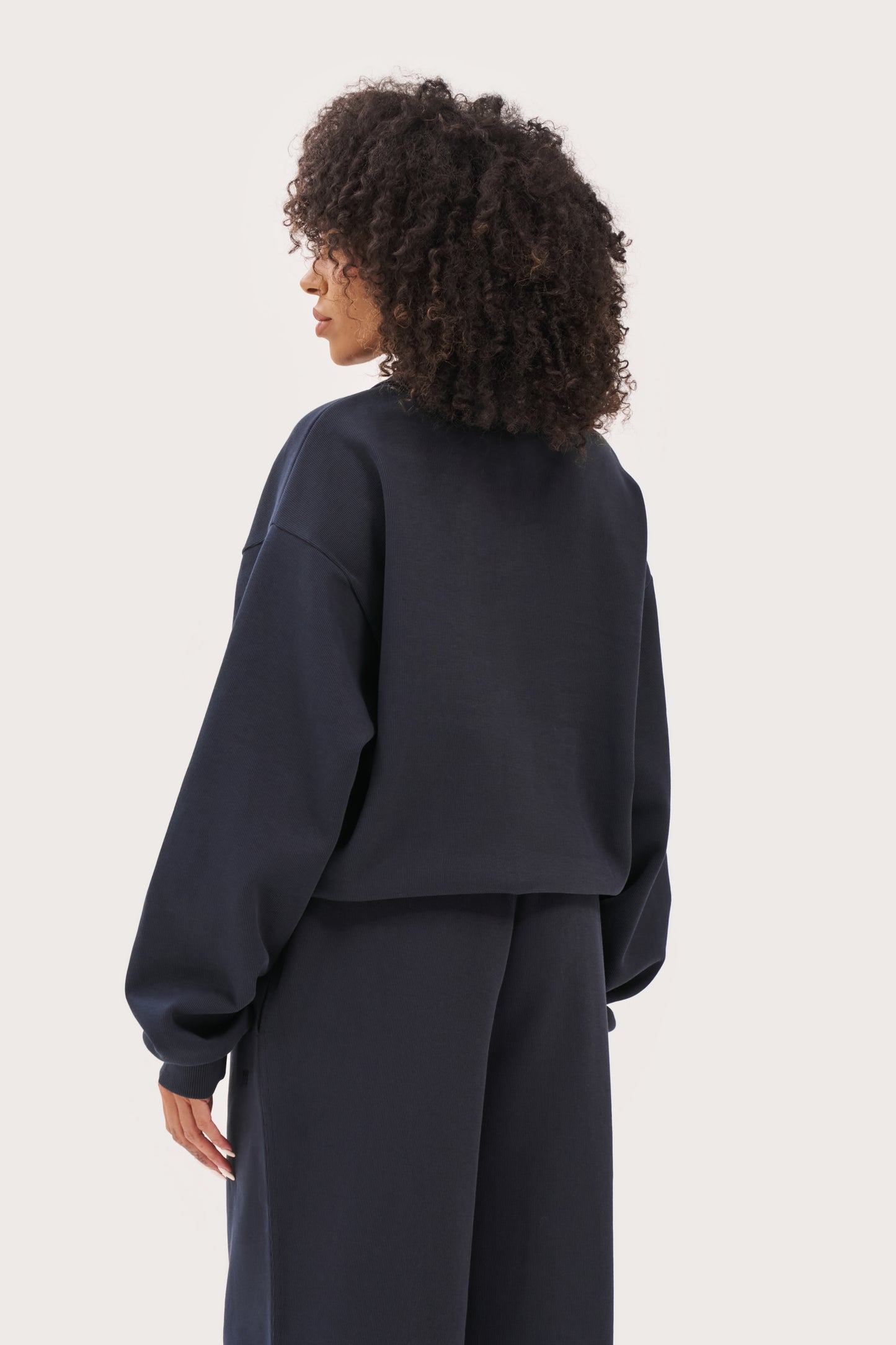 Daily Errands Collared Sweatshirt - Washed Navy