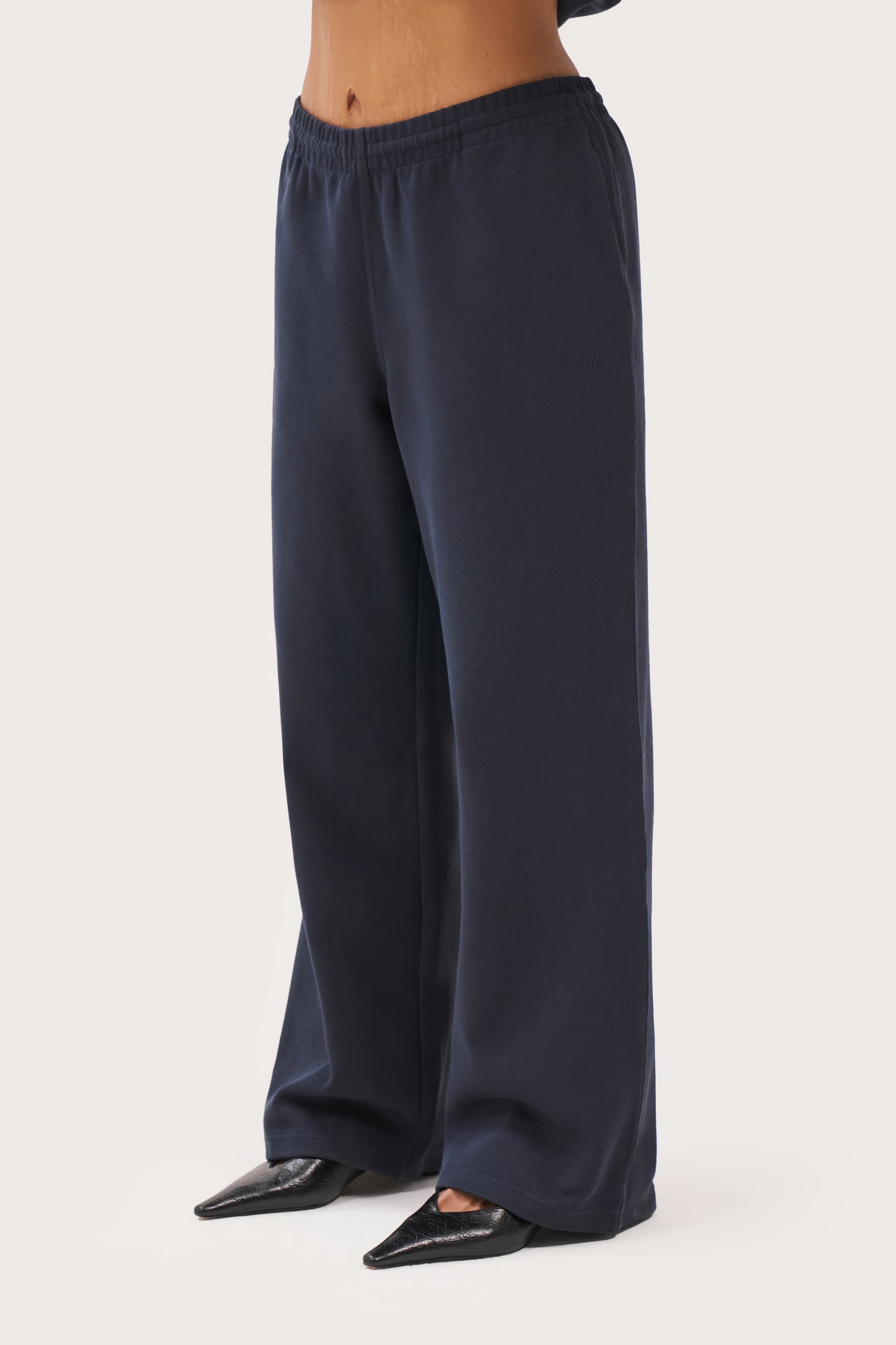 Daily Errands Wide Leg Joggers - Washed Navy