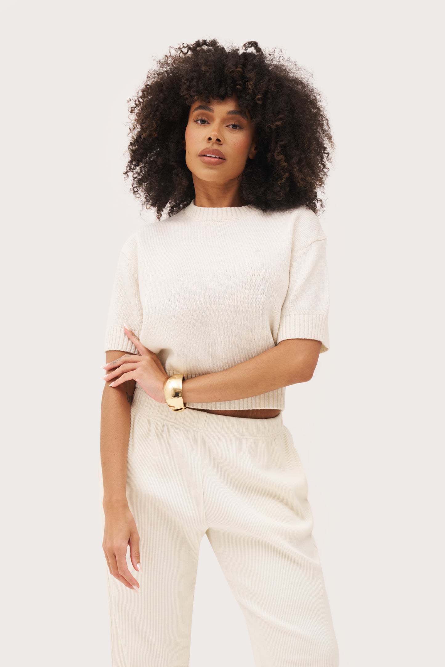 Sofia Knit Sweater - Cream