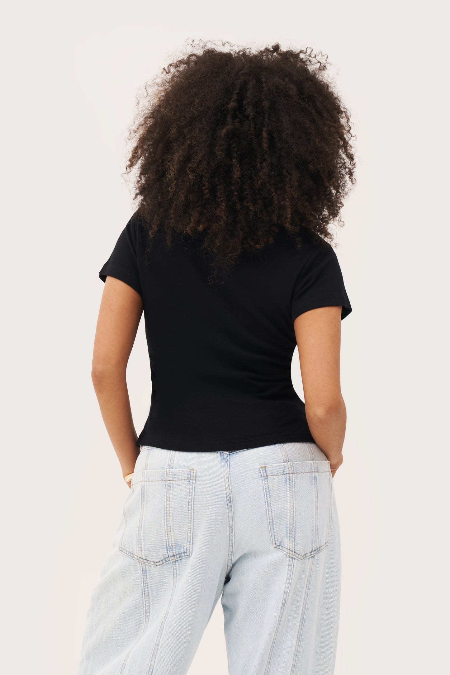 Dreamer Pointelle Tee - Black