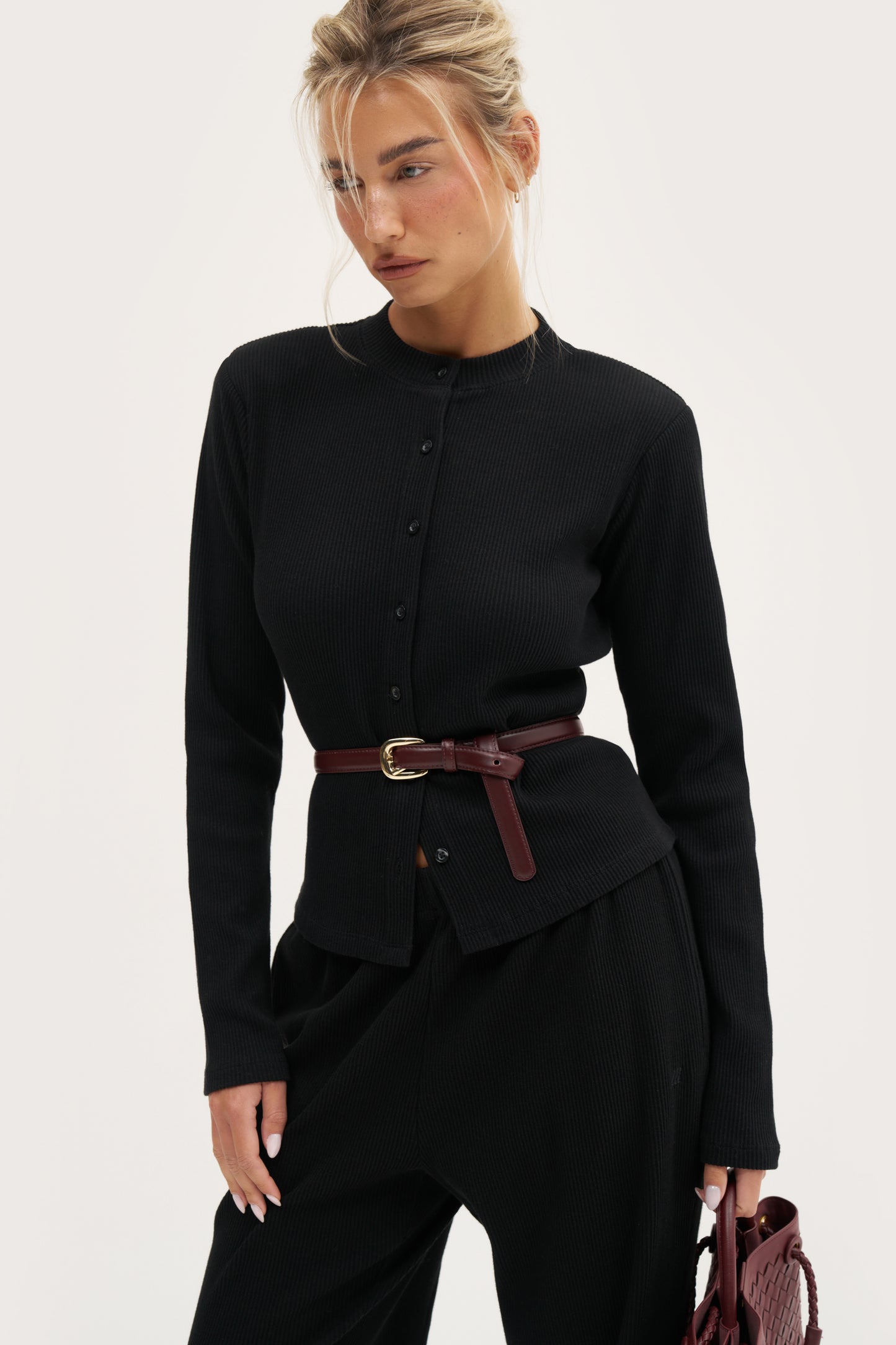 Awayday Pleated Top - Black