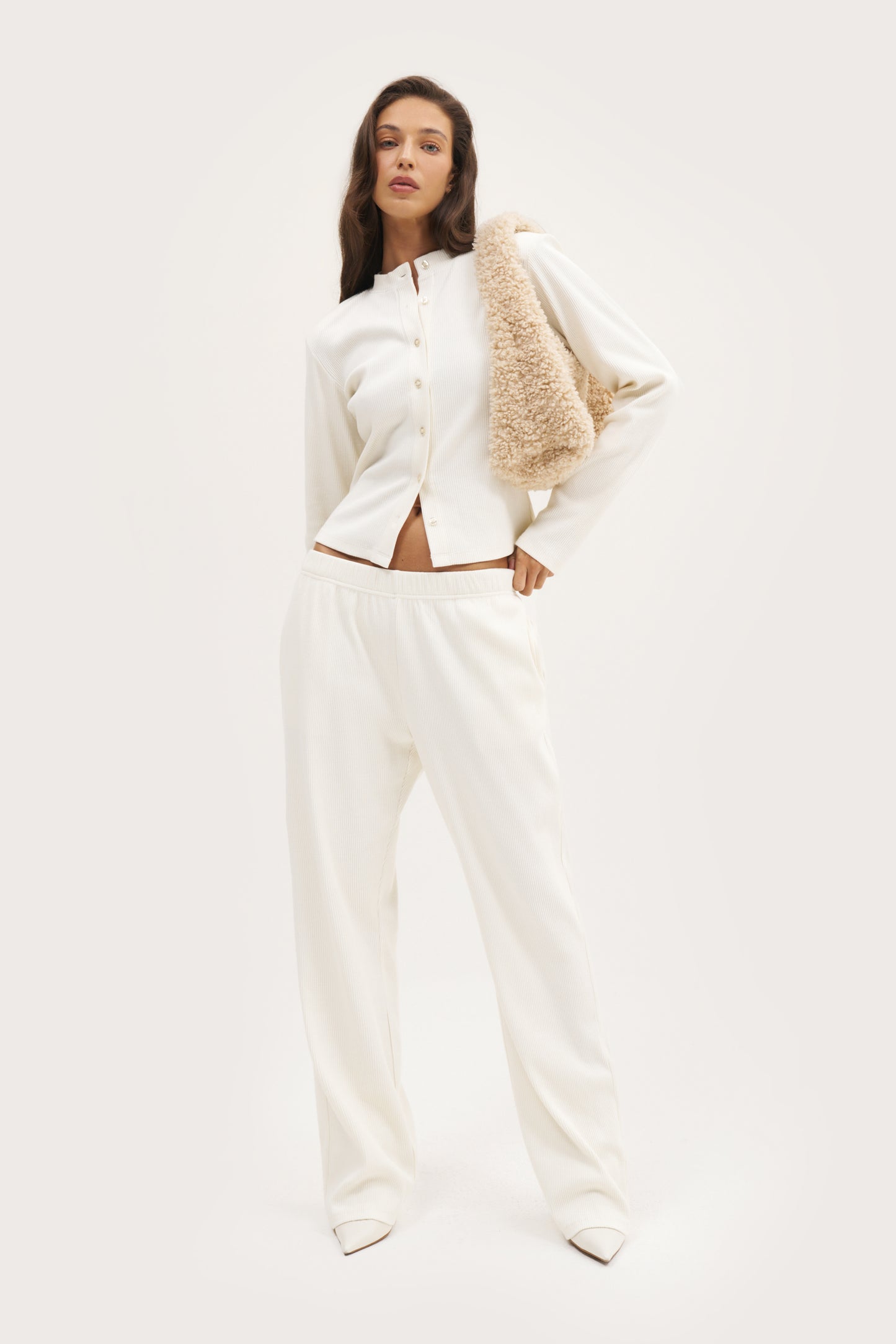 Awayday Pleated Pants - Cream