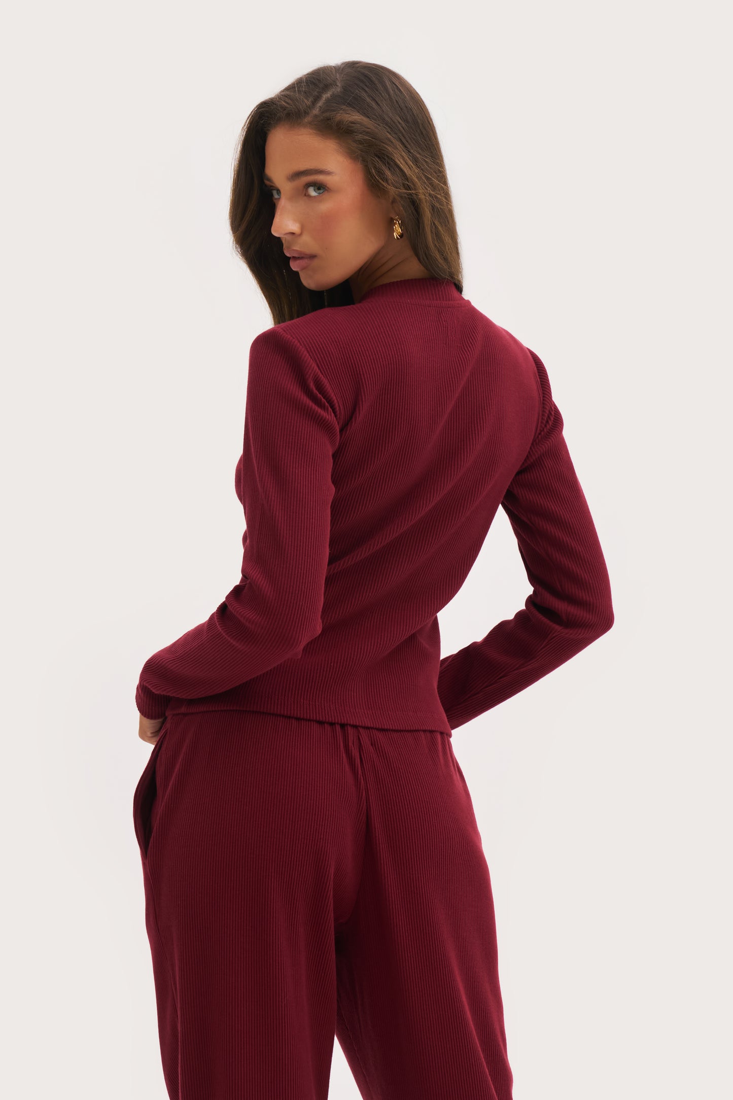 Awayday Pleated Top - Wine