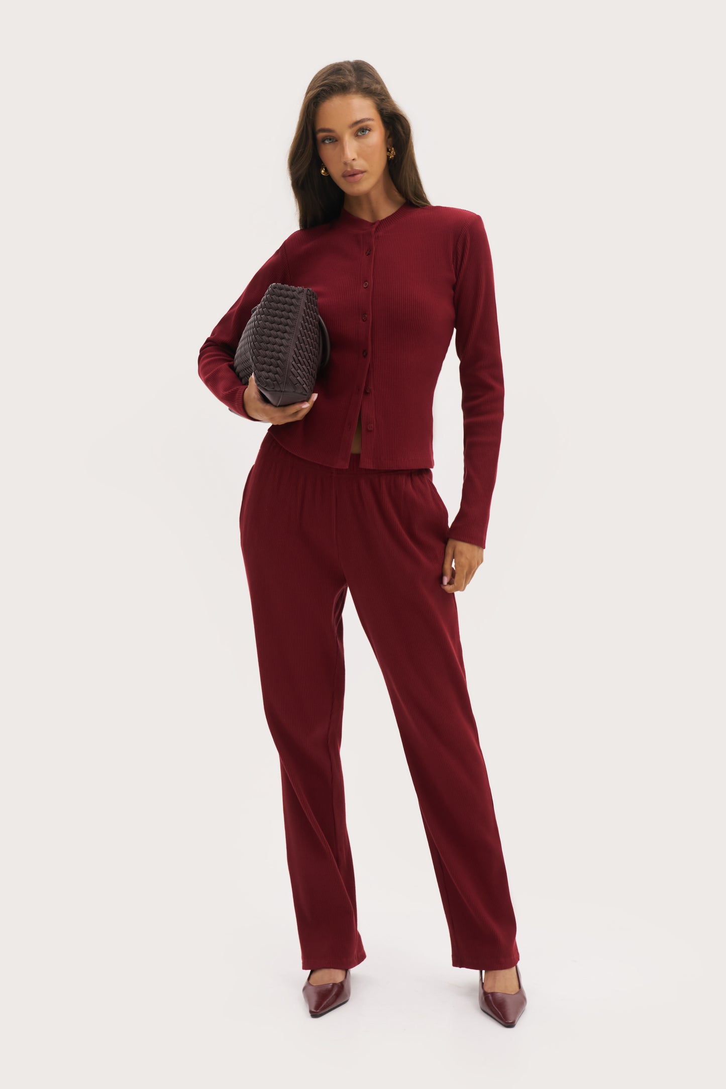 Awayday Pleated Top - Wine