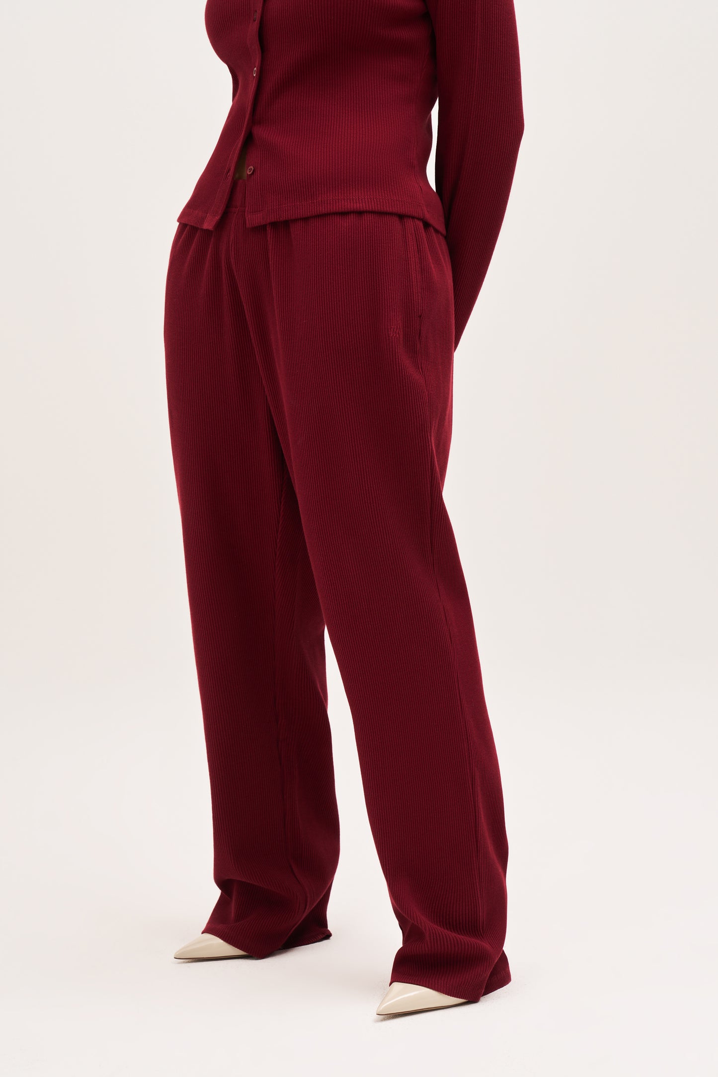 Awayday Pleated Pants - Wine
