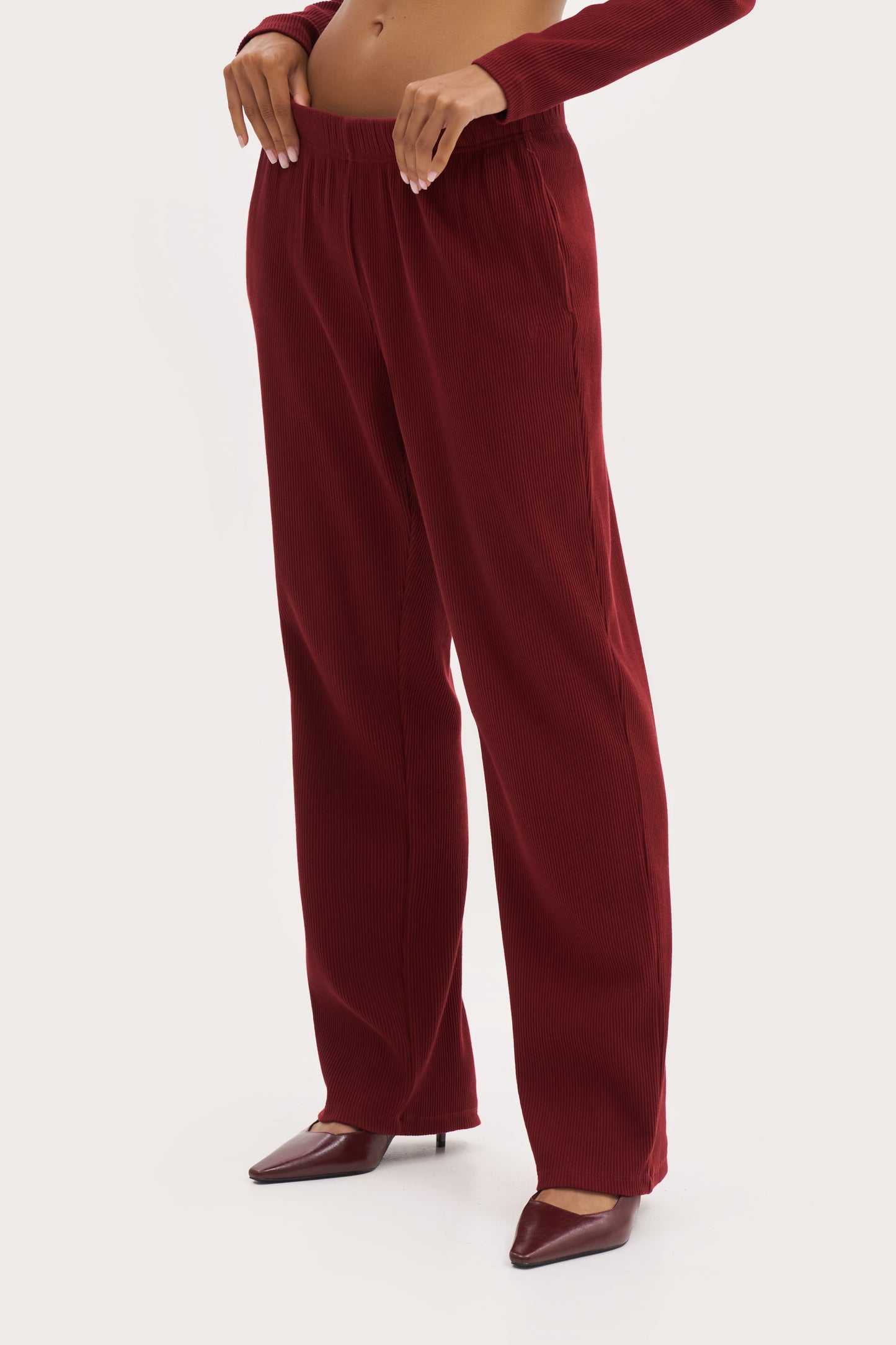 Awayday Pleated Pants - Wine