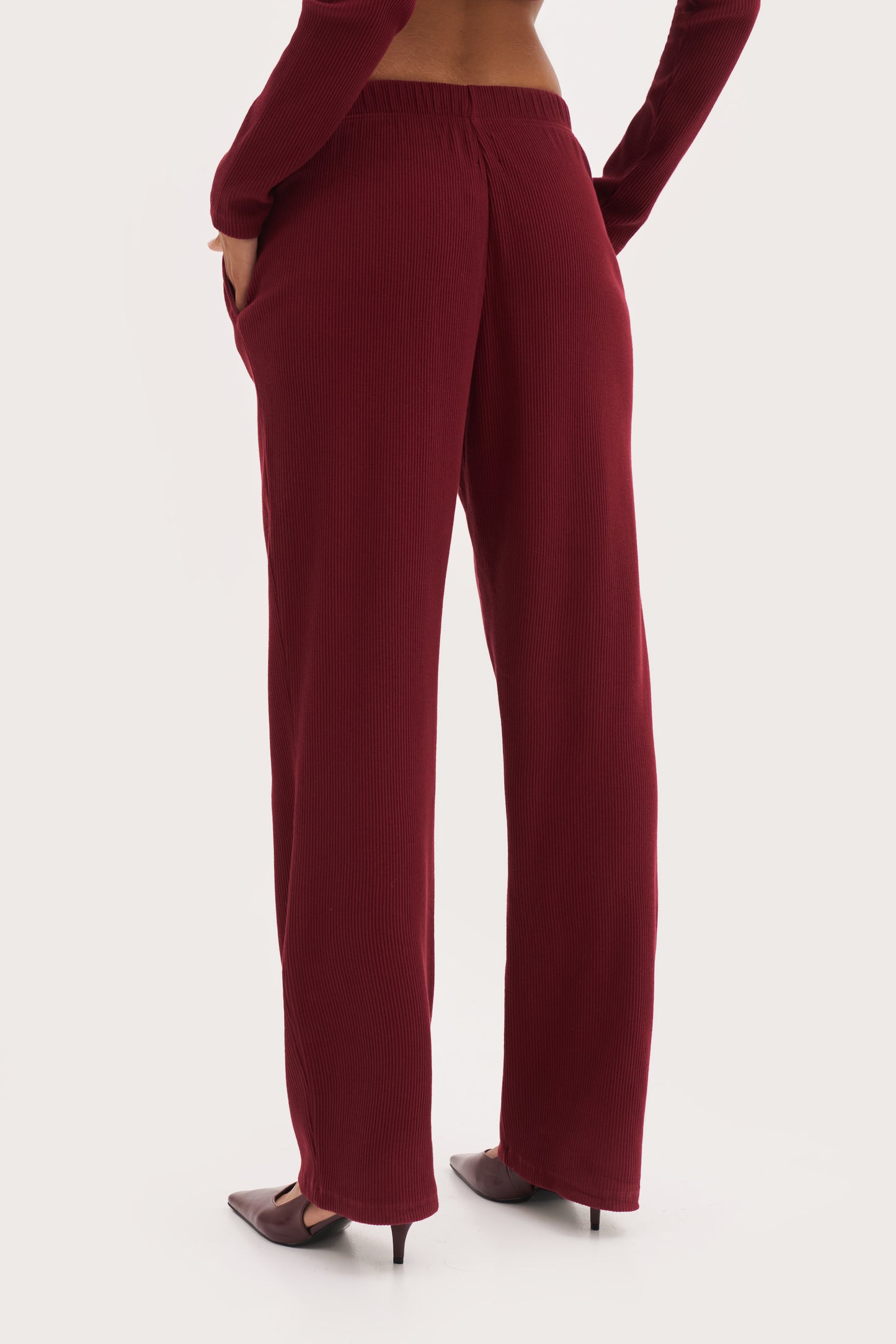Awayday Pleated Pants - Wine