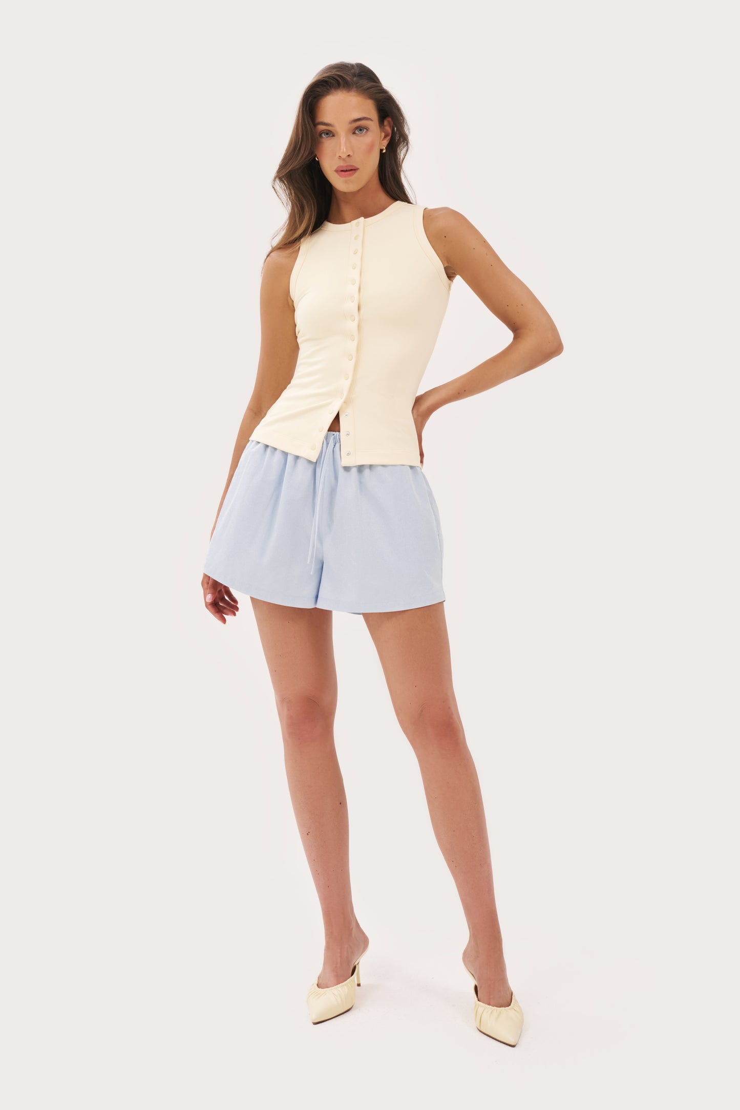 Contour Popper Top - Buttercream