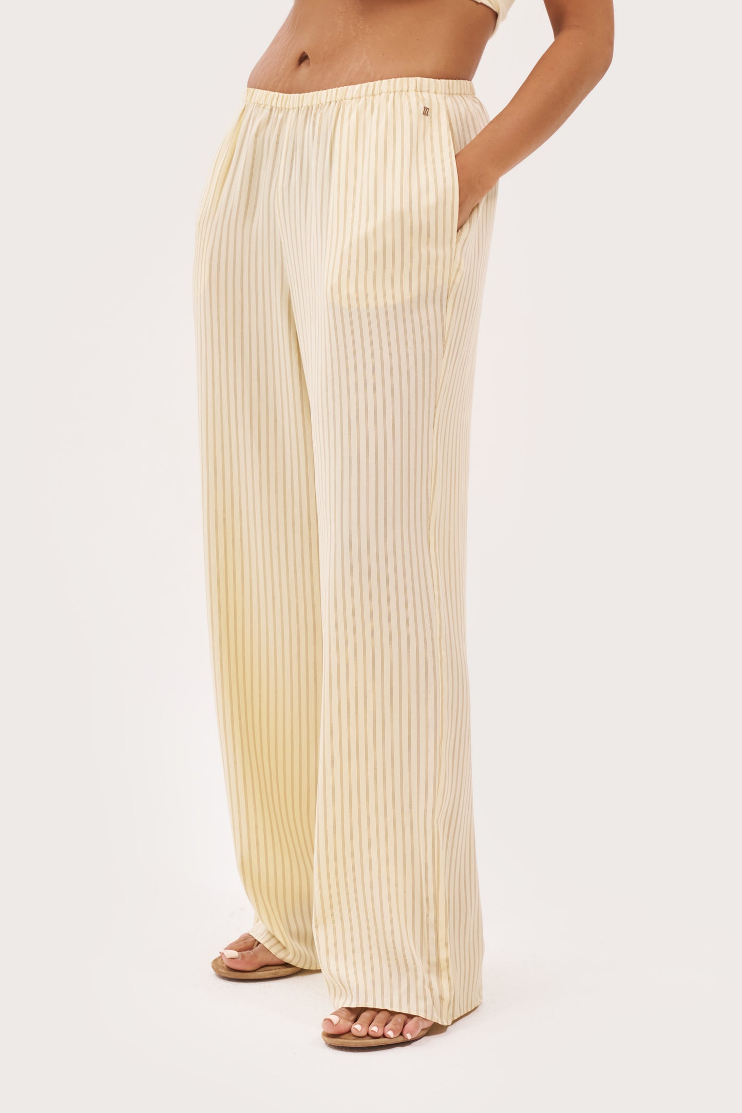 Treble Stripe Pants - Butter Yellow