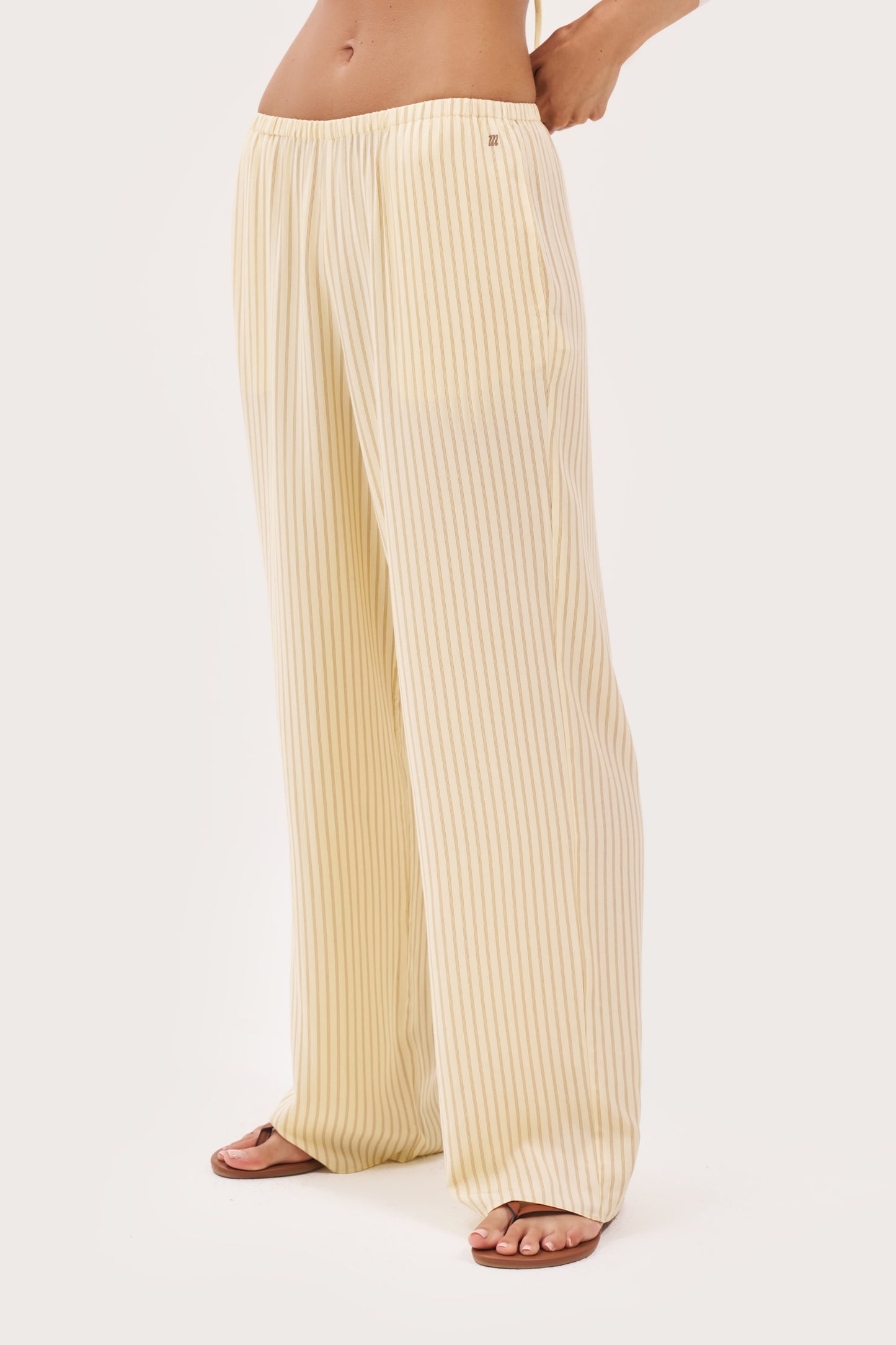 Treble Stripe Pants - Butter Yellow