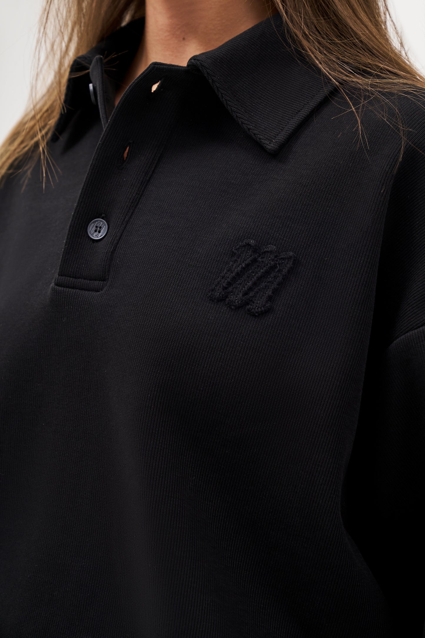Daily Errands Collared Sweatshirt - Vintage Black