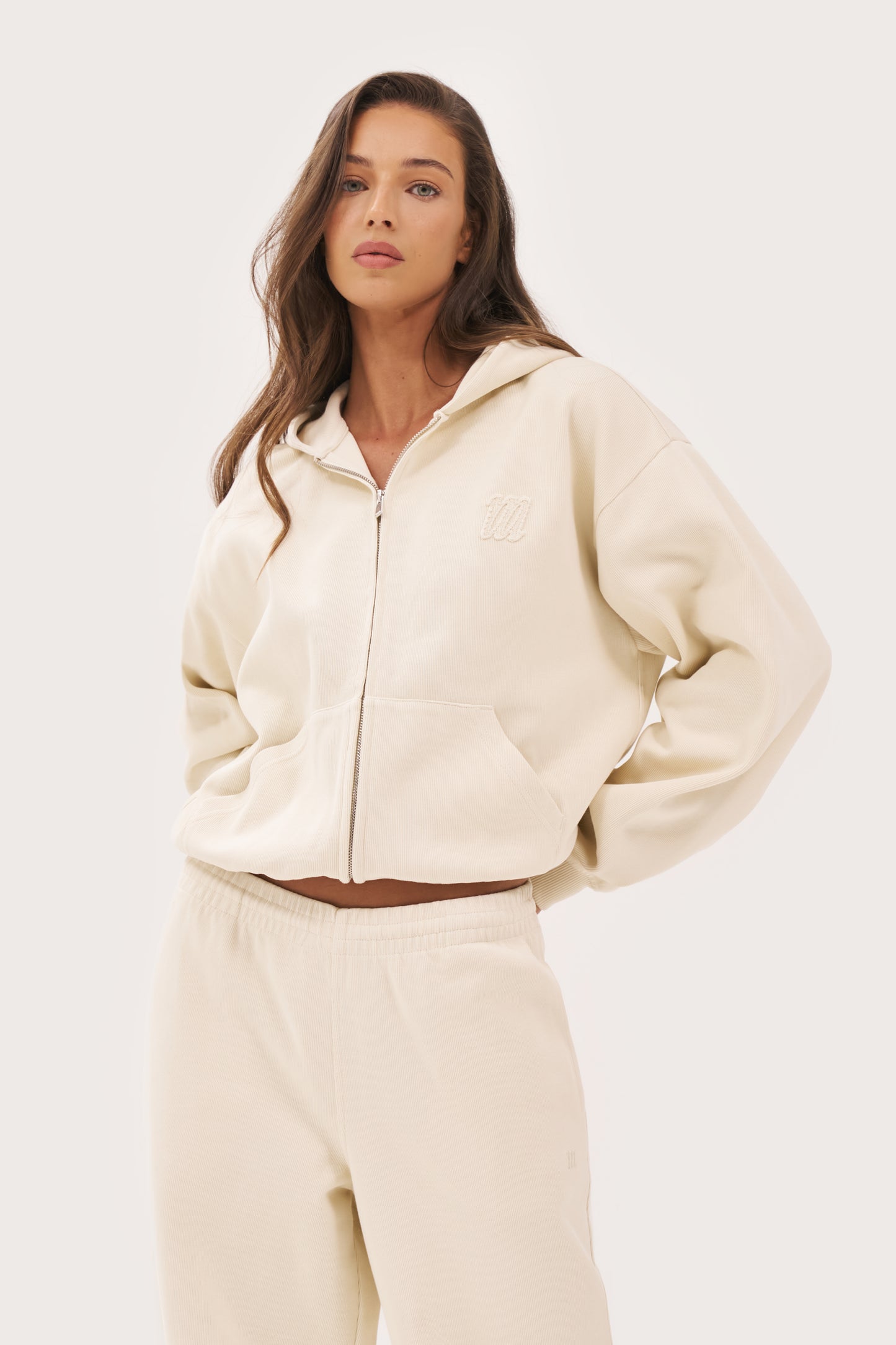 Daily Errands Mid Length Hoodie - Vintage White