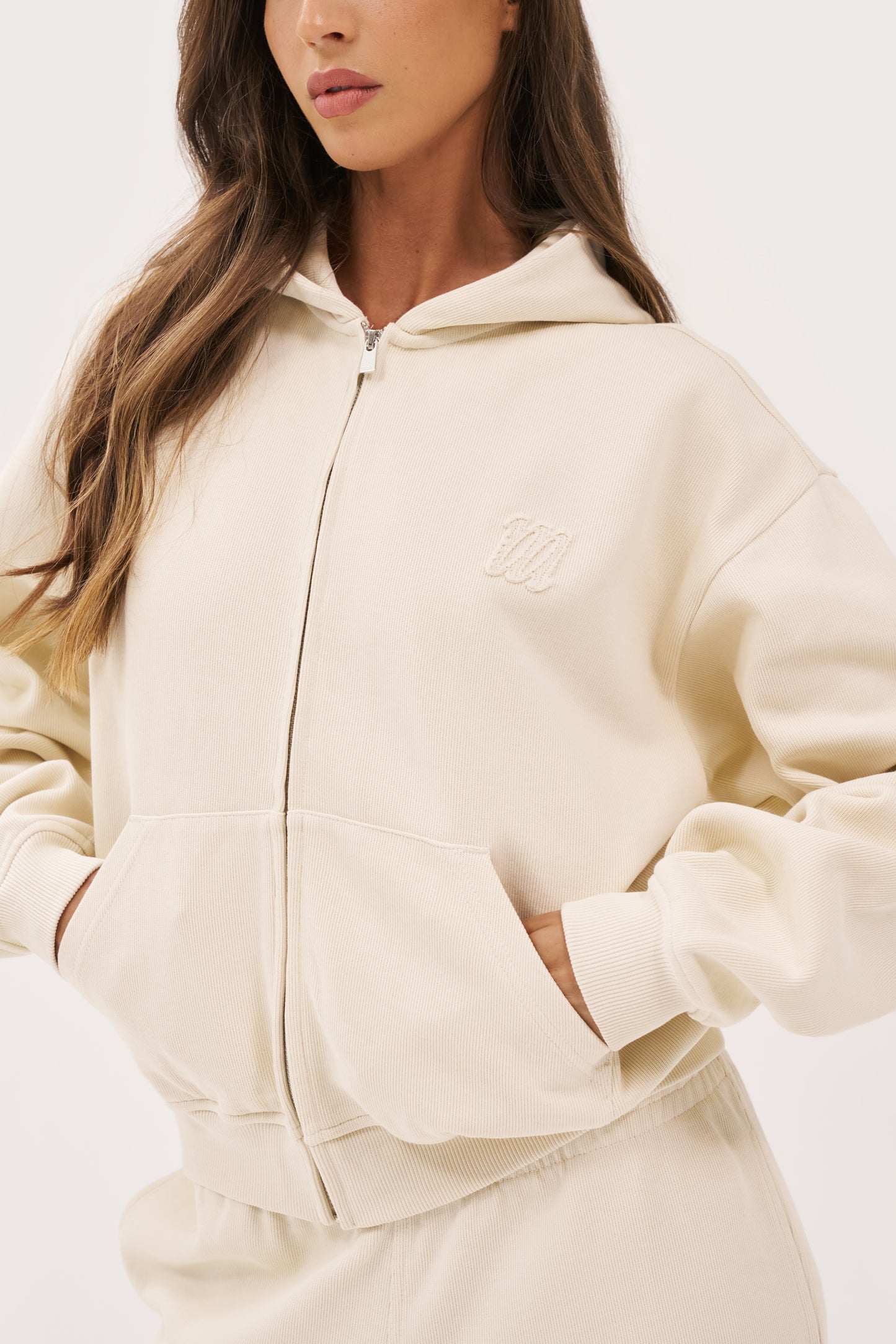 Daily Errands Mid Length Hoodie - Vintage White