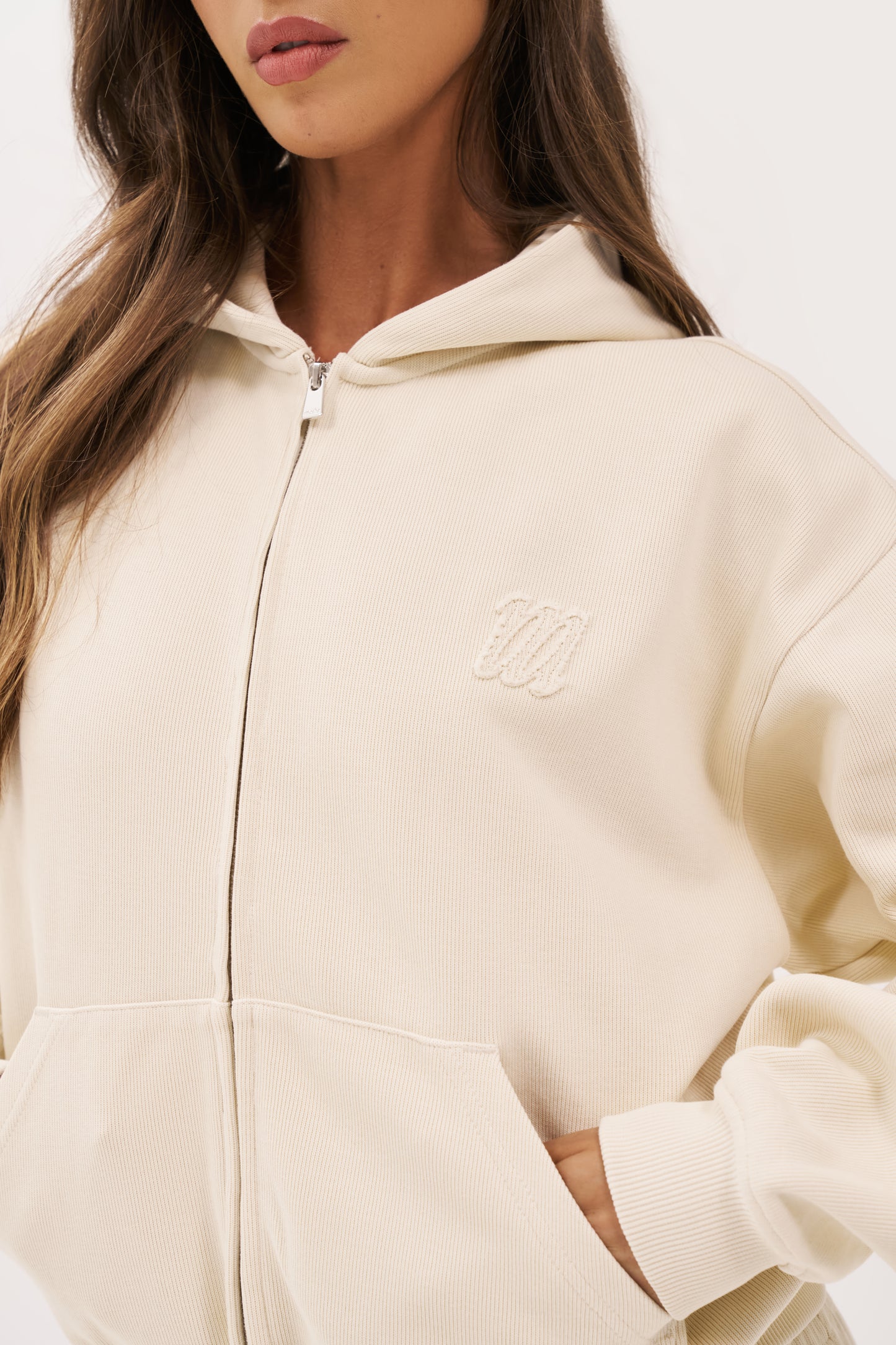 Daily Errands Mid Length Hoodie - Vintage White