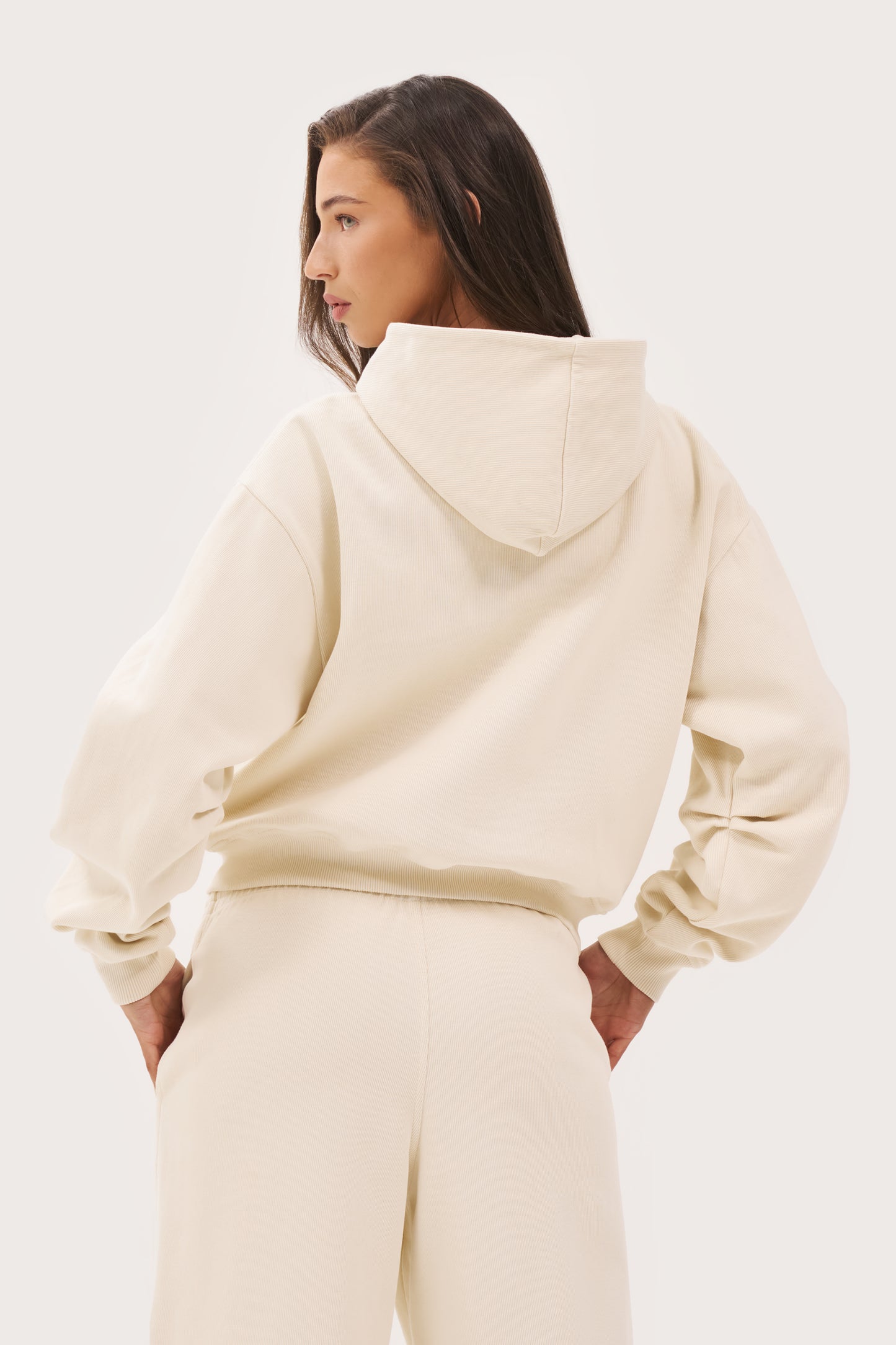 Daily Errands Mid Length Hoodie - Vintage White