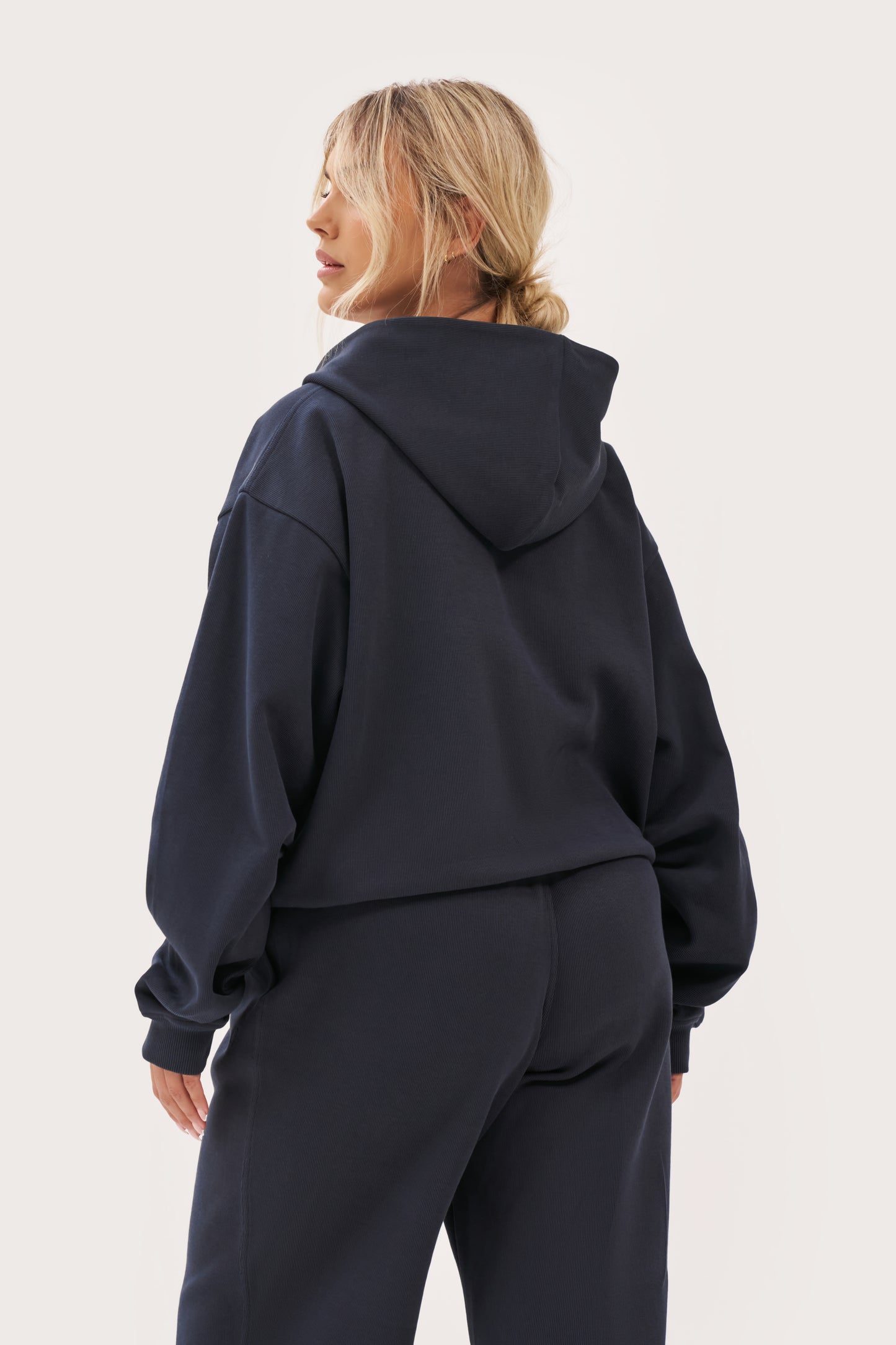 Daily Errands Mid Length Hoodie - Washed Navy