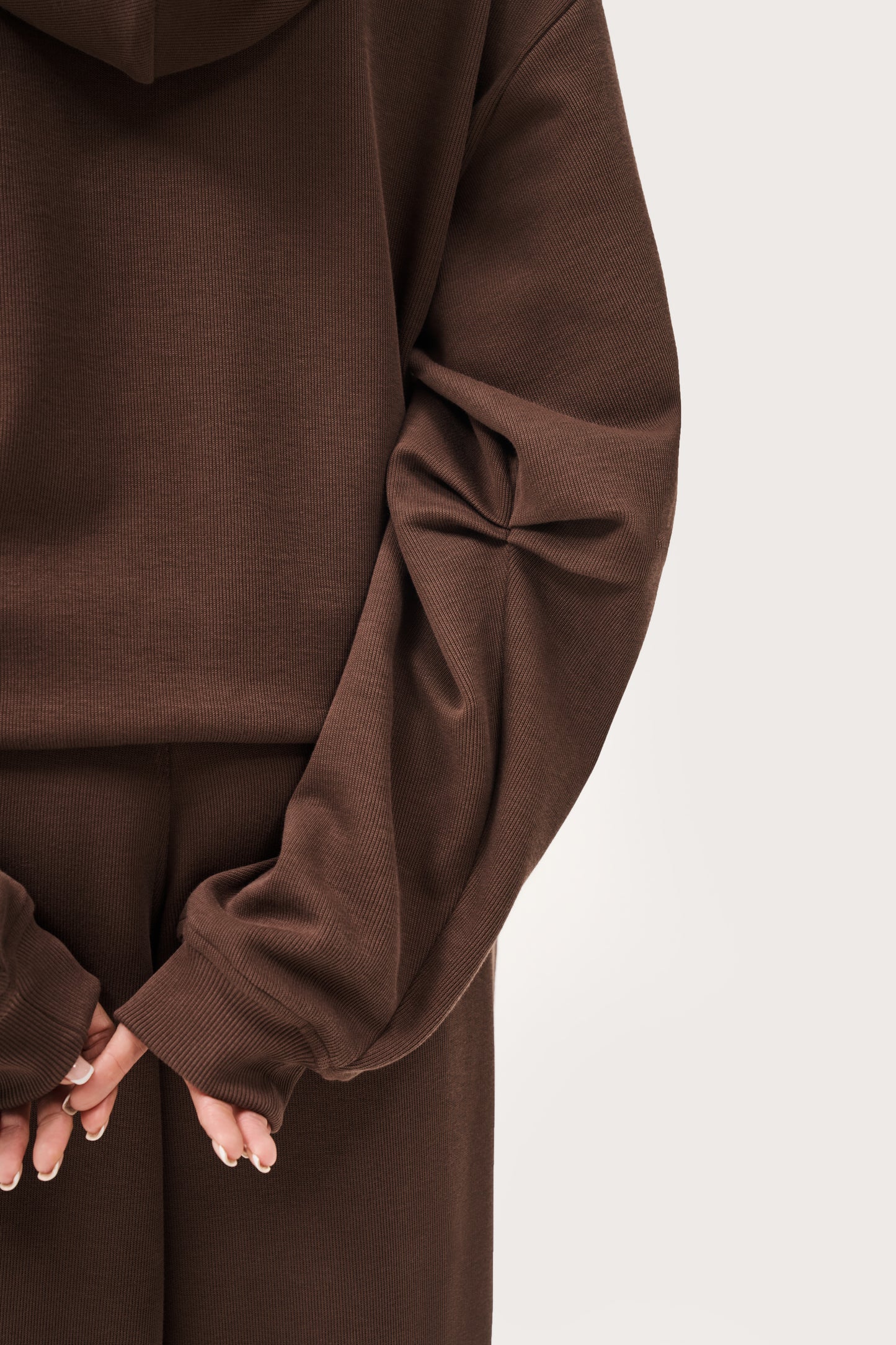 Daily Errands Mid Length Hoodie - Washed Mocha