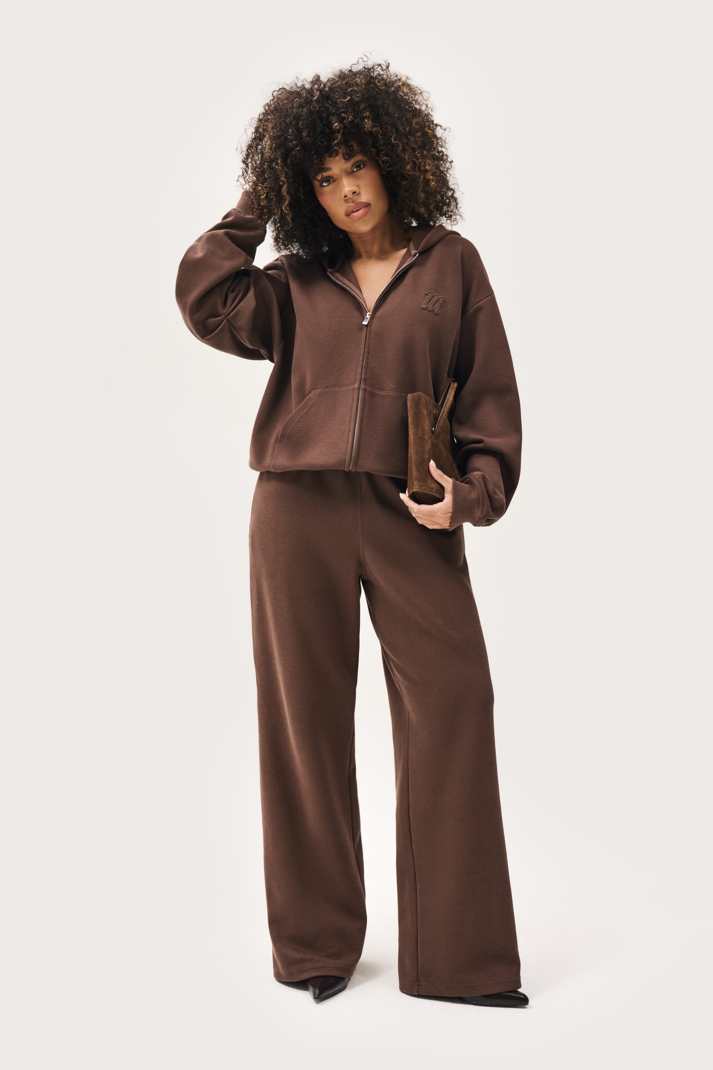 Daily Errands Wide Leg Joggers - Washed Mocha