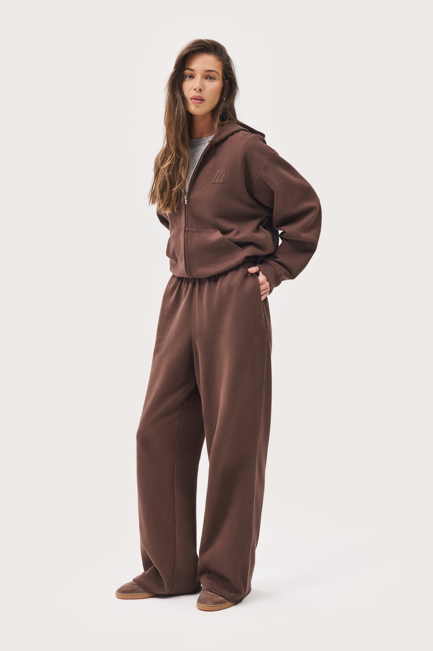 Daily Errands Mid Length Hoodie - Washed Mocha