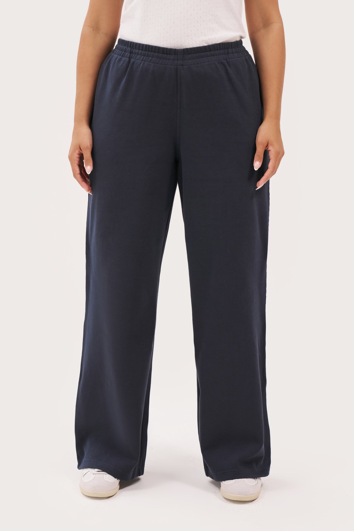 Daily Errands Wide Leg Joggers - Washed Navy