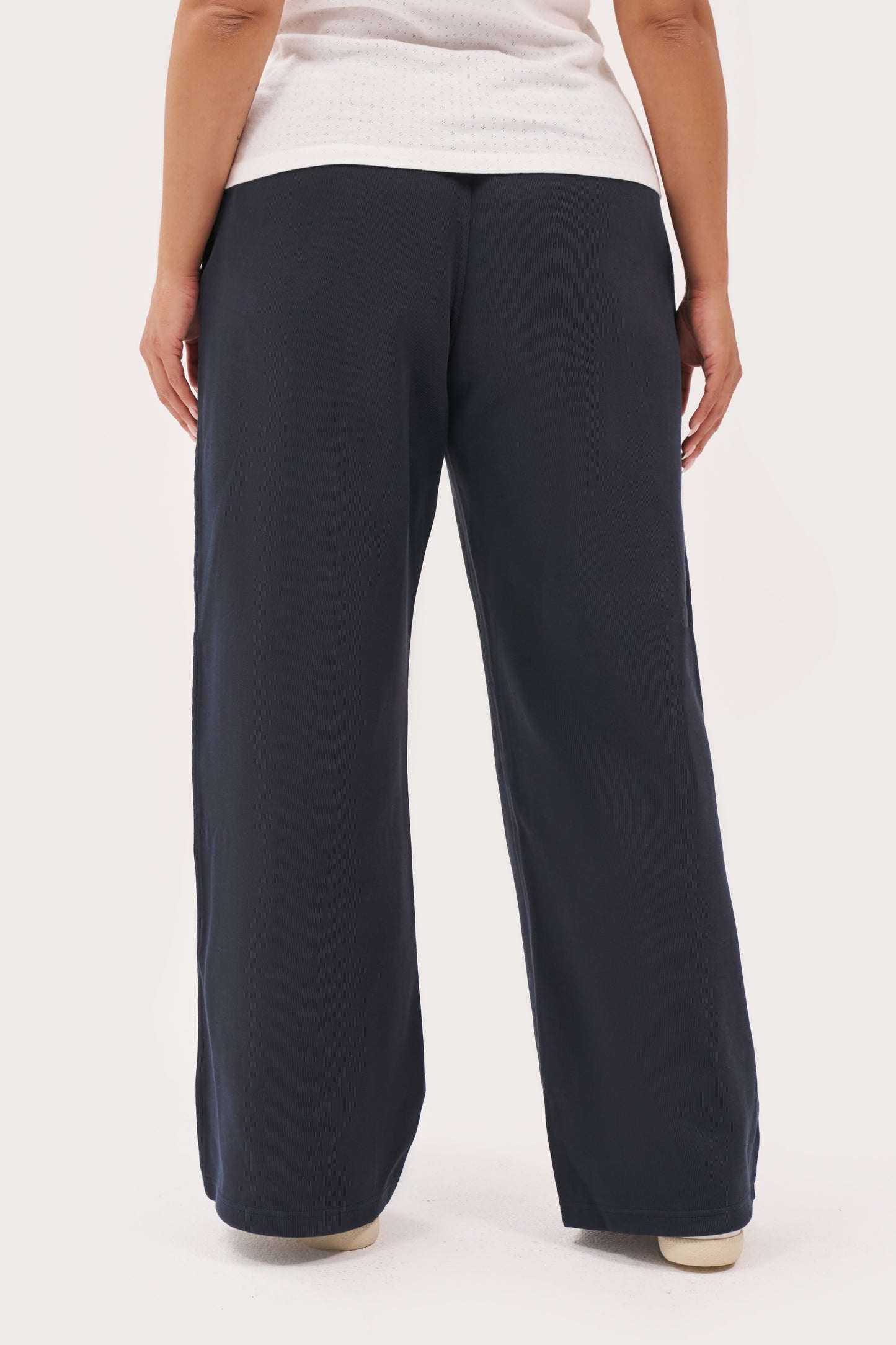 Daily Errands Wide Leg Joggers - Washed Navy