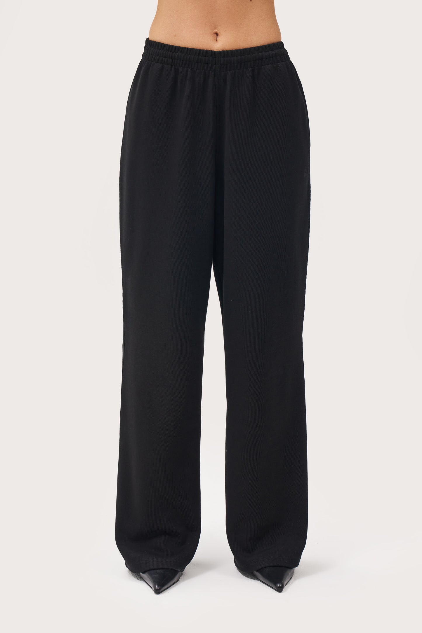 Daily Errands Wide Leg Joggers - Vintage Black