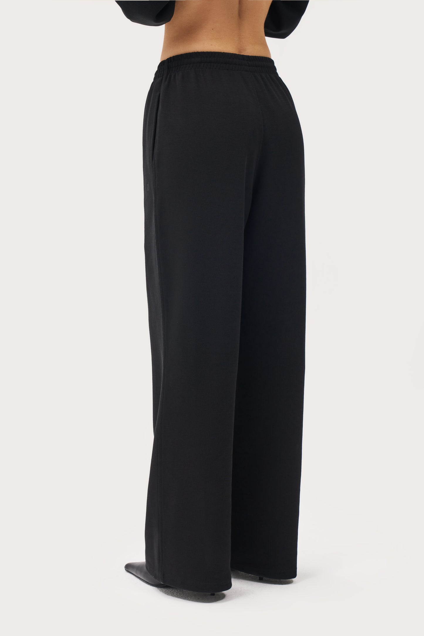 Daily Errands Wide Leg Joggers - Vintage Black