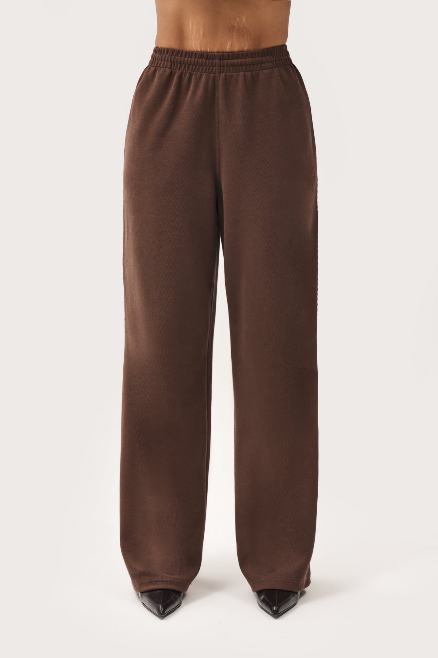 Daily Errands Wide Leg Joggers - Washed Mocha