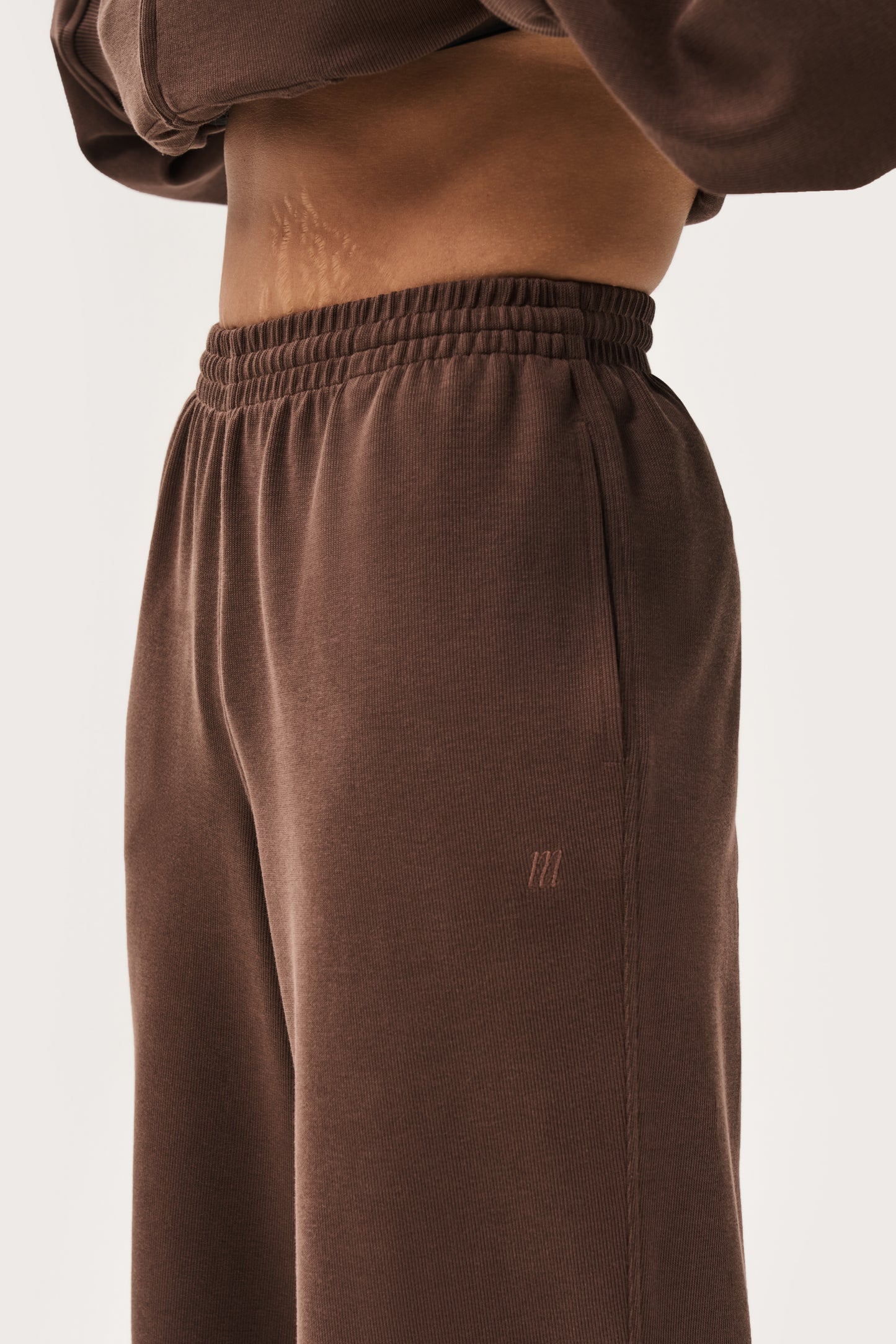 Daily Errands Wide Leg Joggers - Washed Mocha
