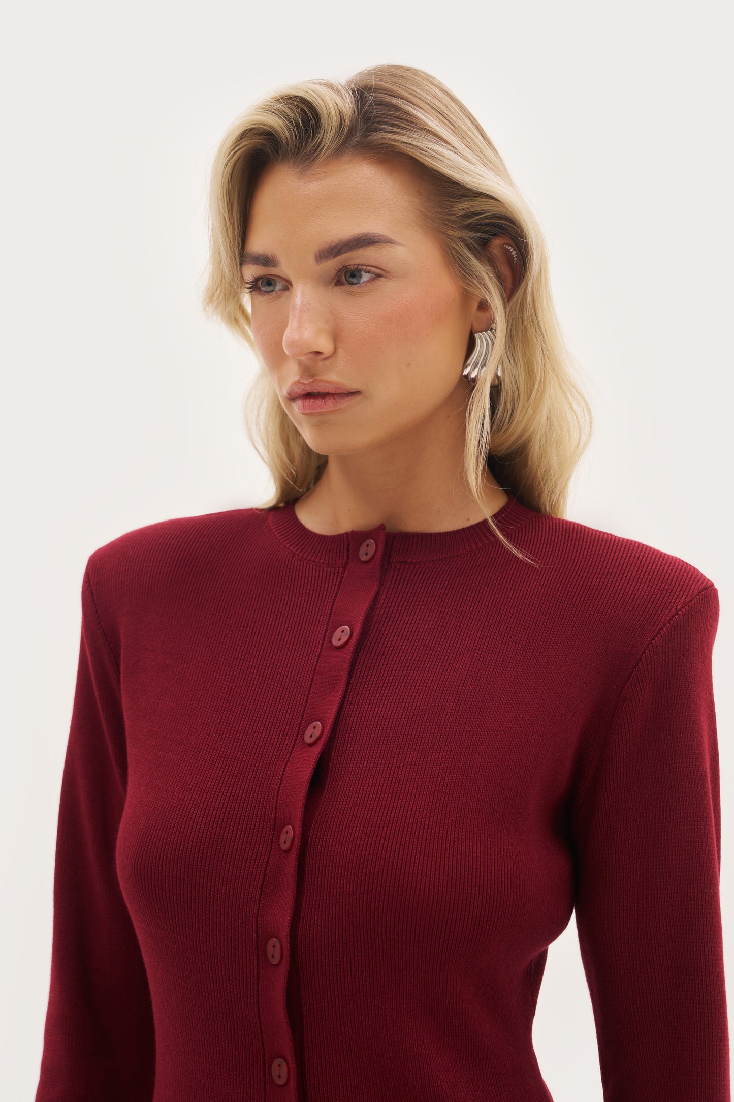 Retreat Ribbed Knit Top - Burgundy