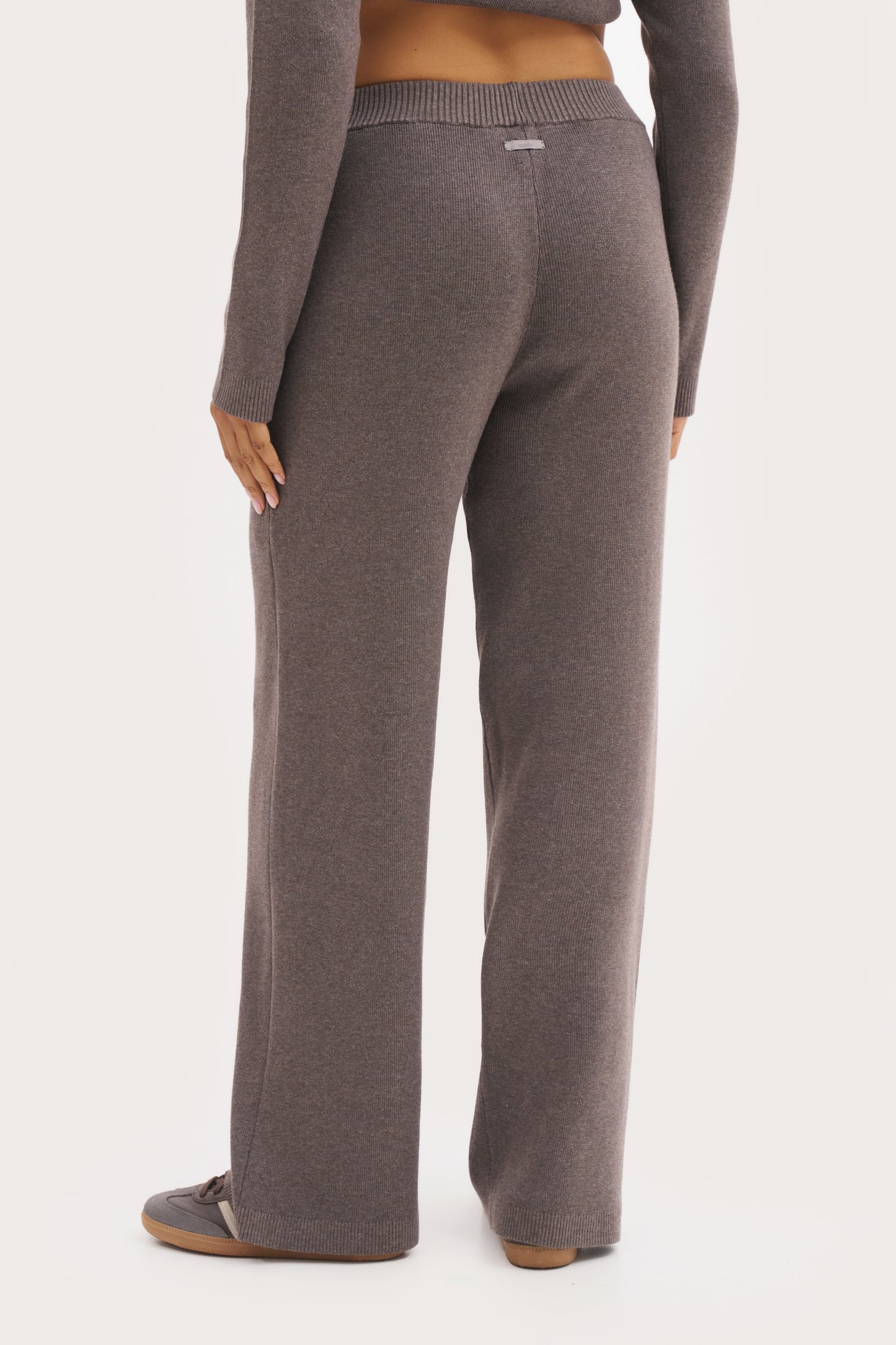 Retreat Ribbed Knit Pants - Brown Marl