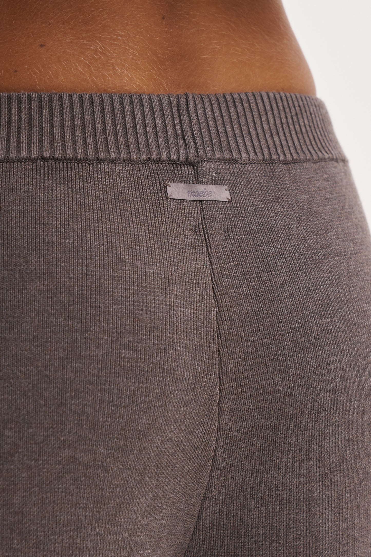 Retreat Ribbed Knit Pants - Brown Marl