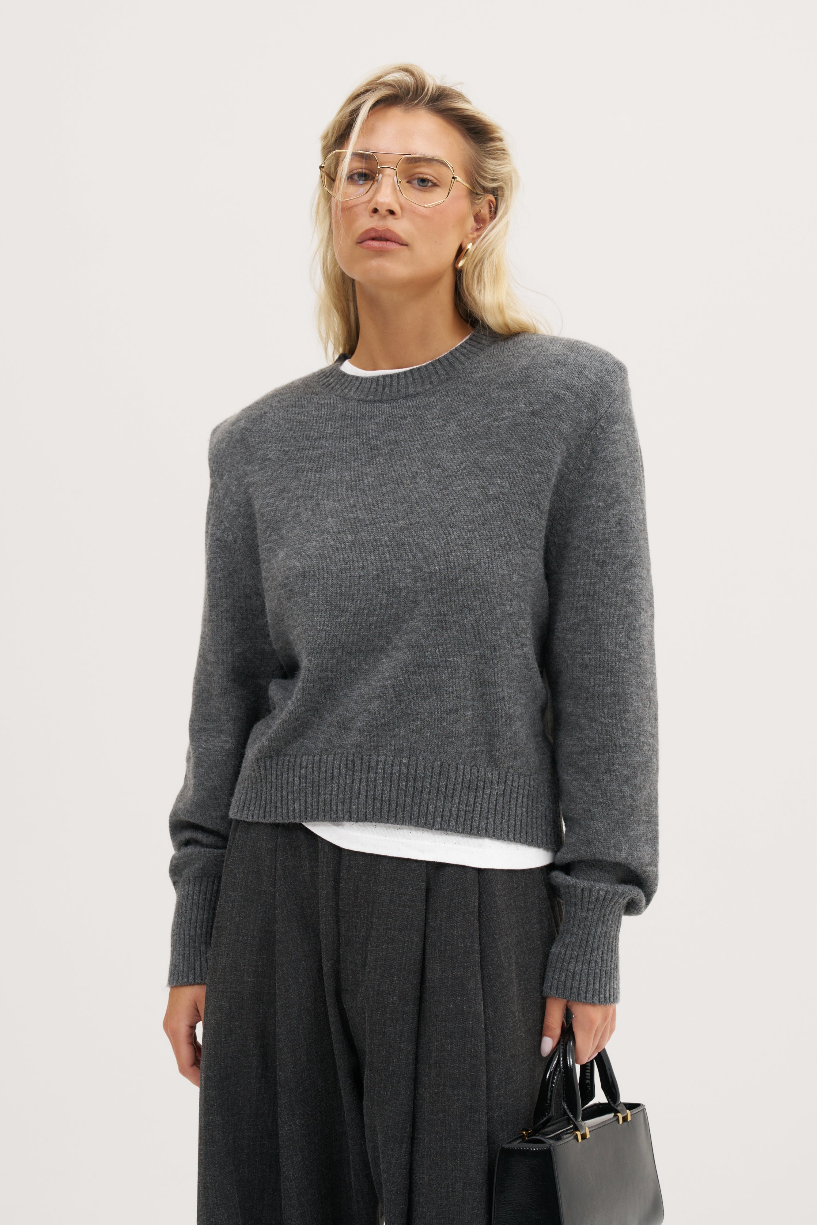 PowerKnittedSweater-Grey