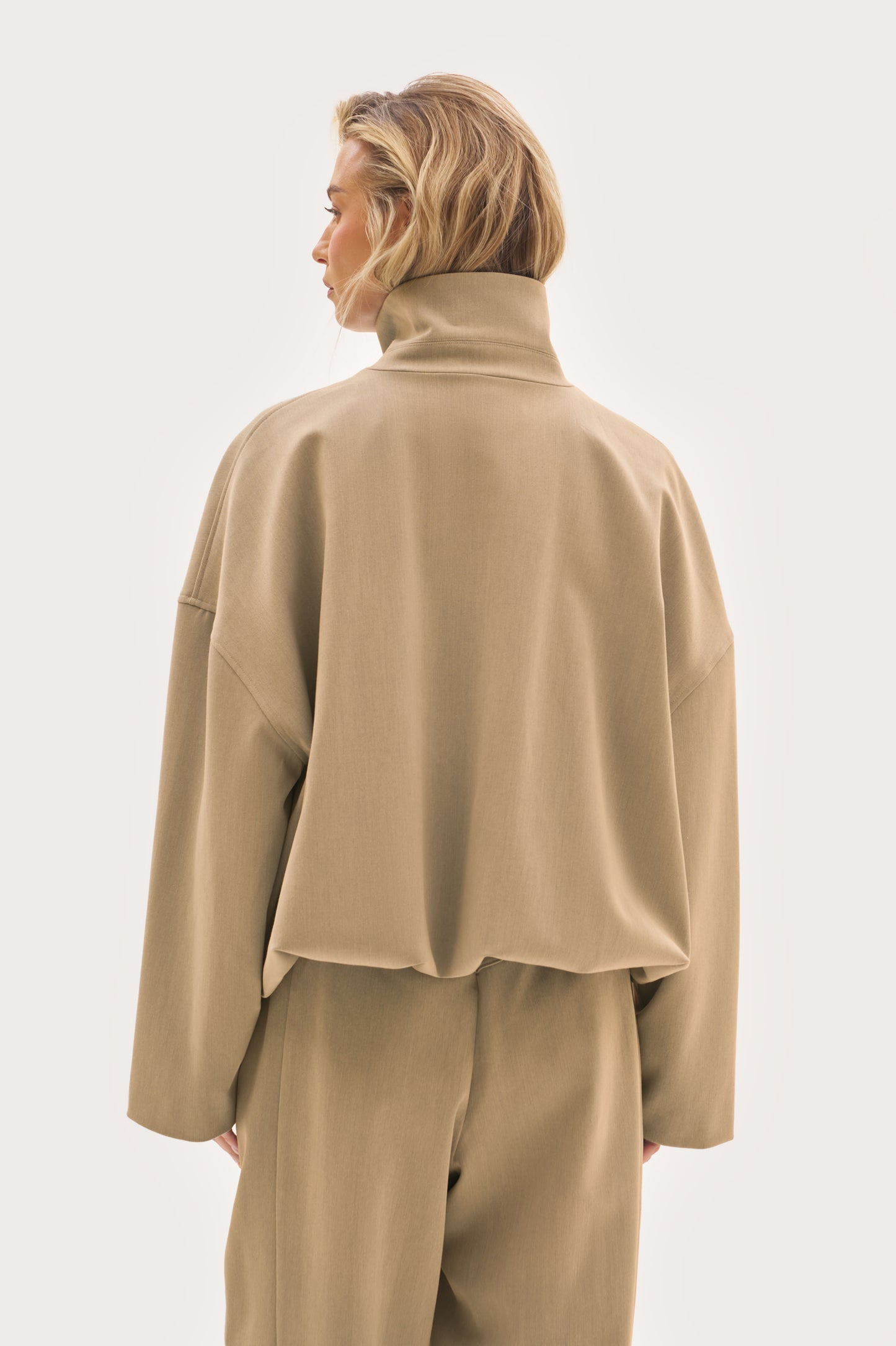 Tailored Track Jacket - Beige