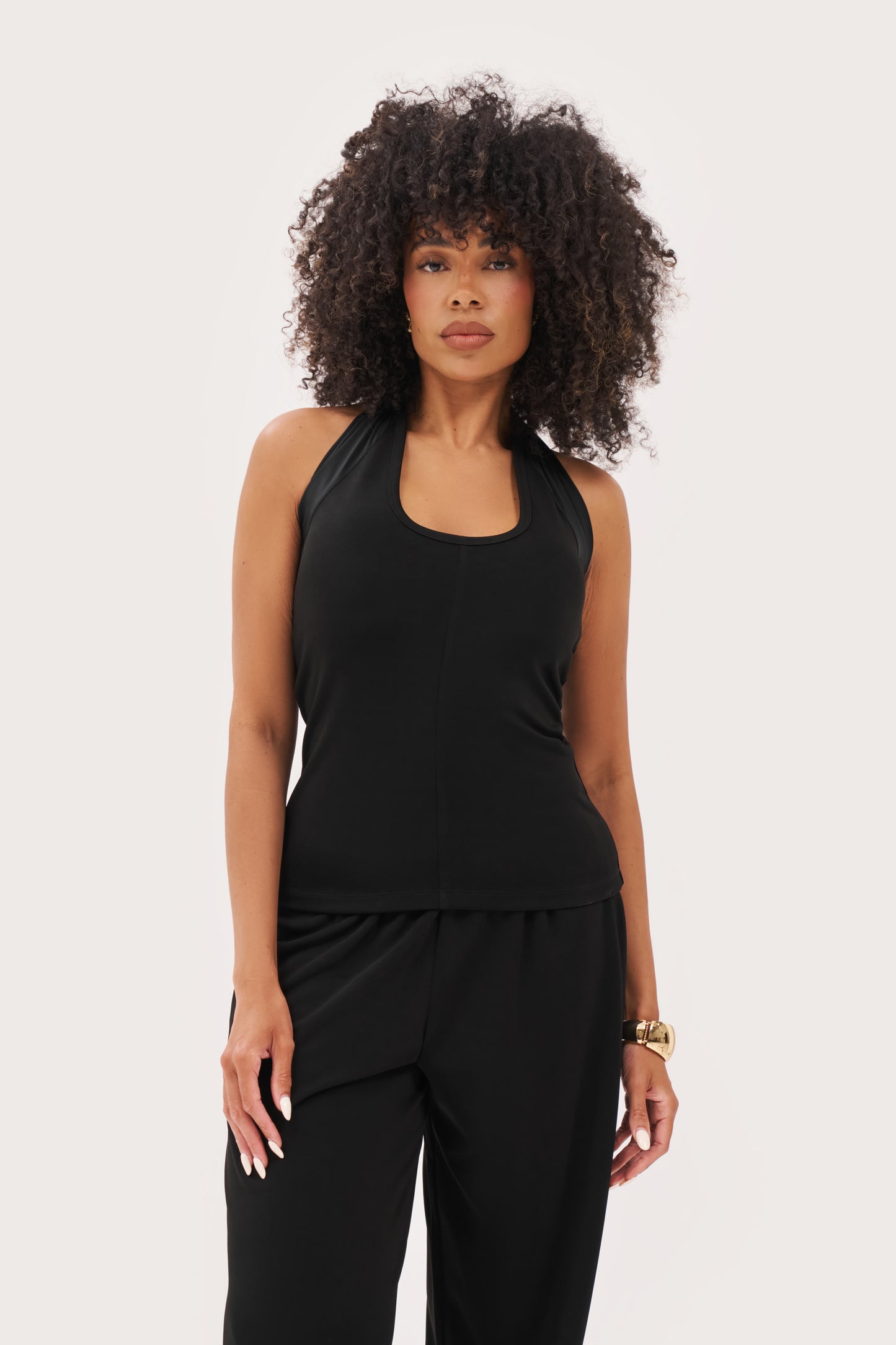 After Hours Halterneck Top - Black