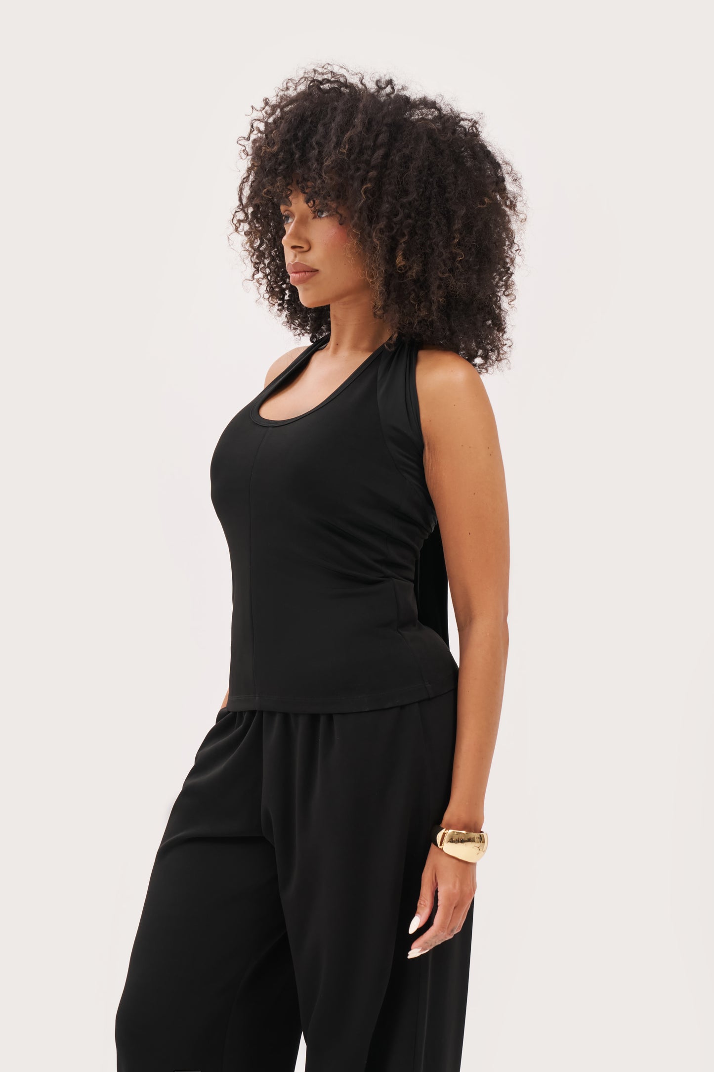 After Hours Halterneck Top - Black