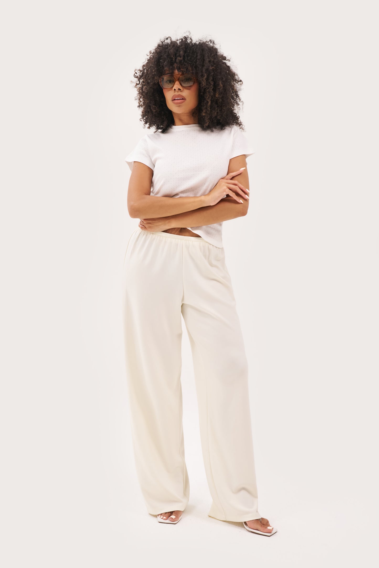 Dreamer Pointelle Tee - Off White