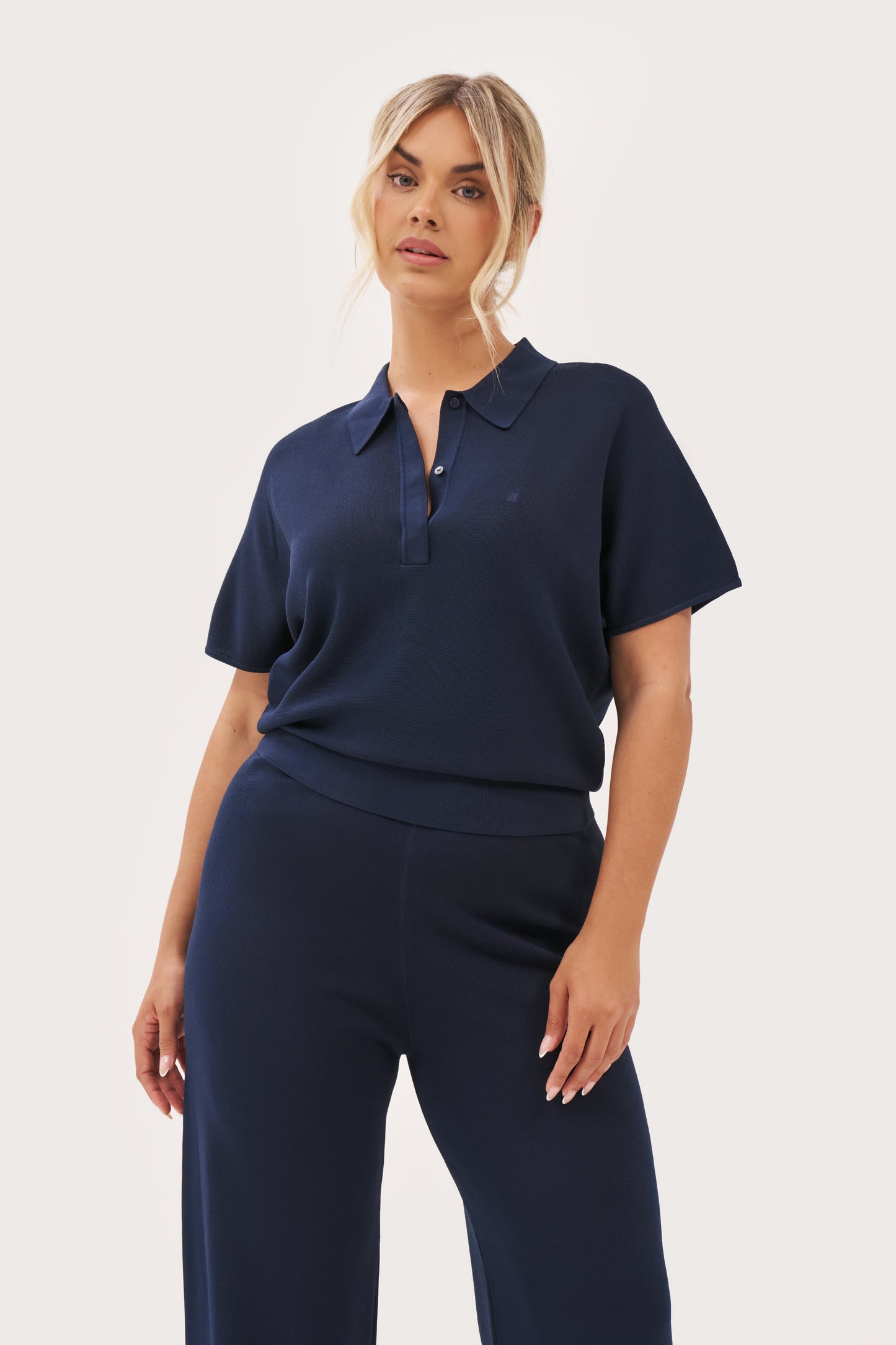 Cruise Fine Knit Polo - Navy
