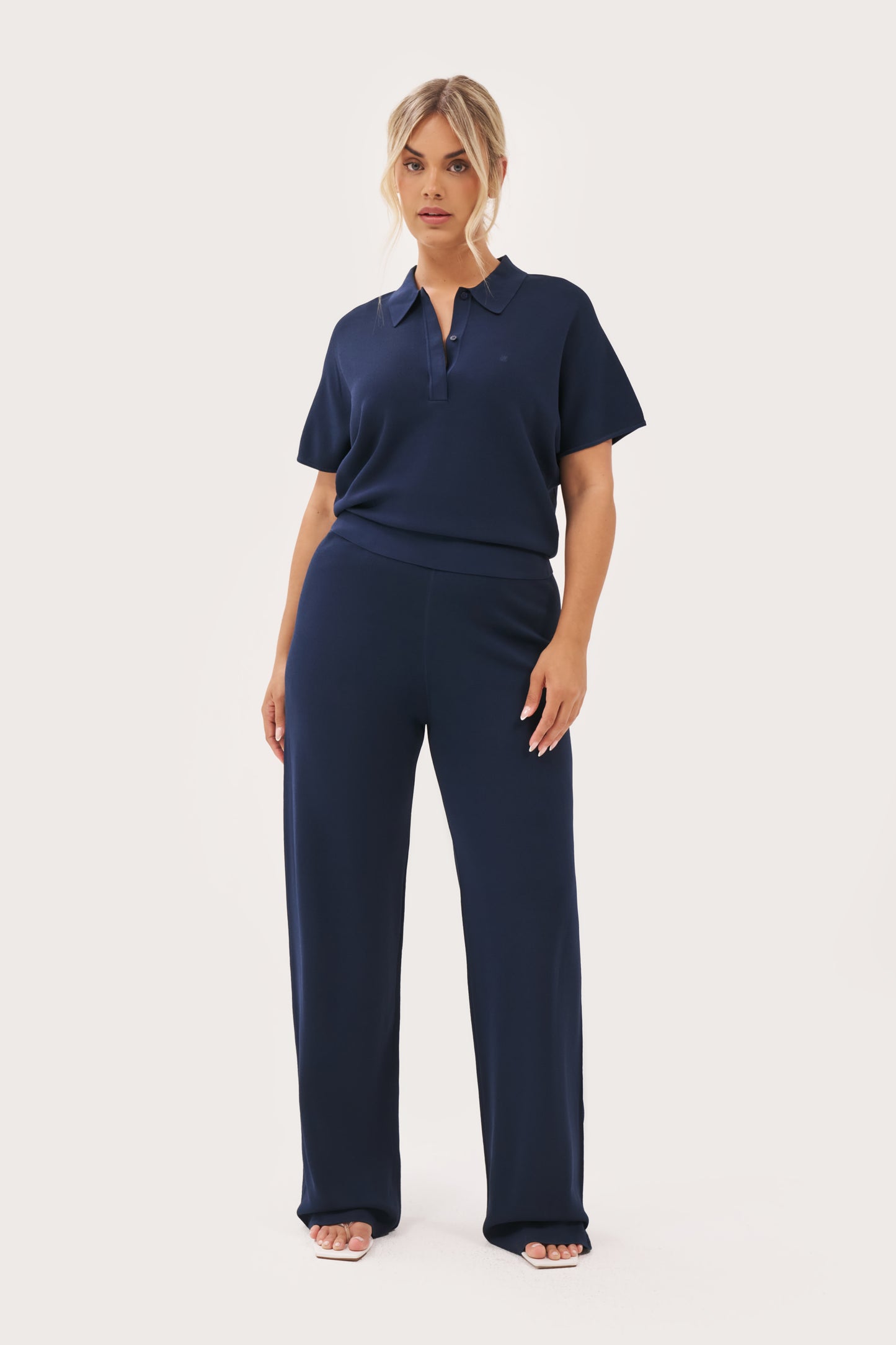 Cruise Fine Knit Pants - Navy