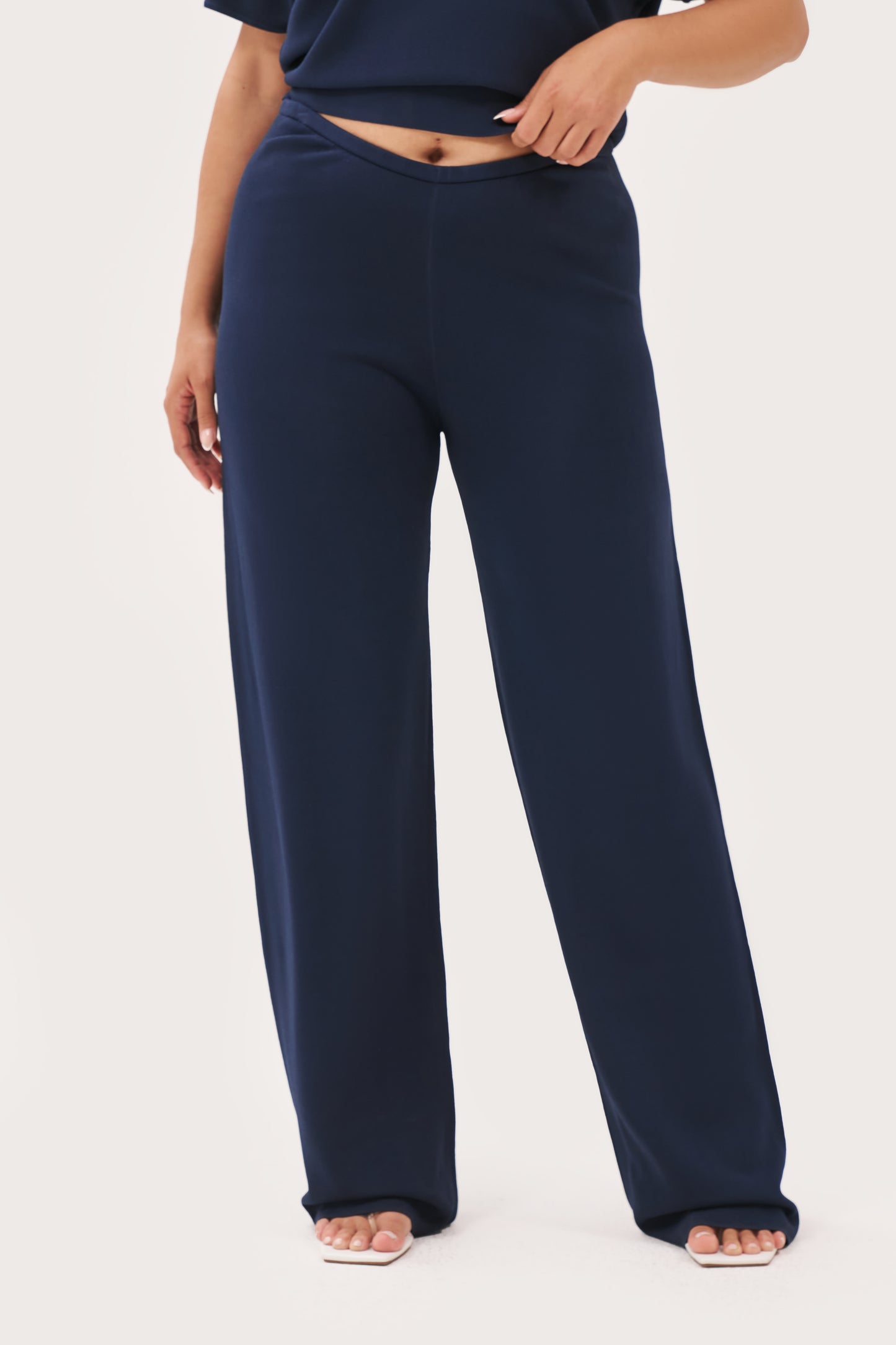 Cruise Fine Knit Pants - Navy