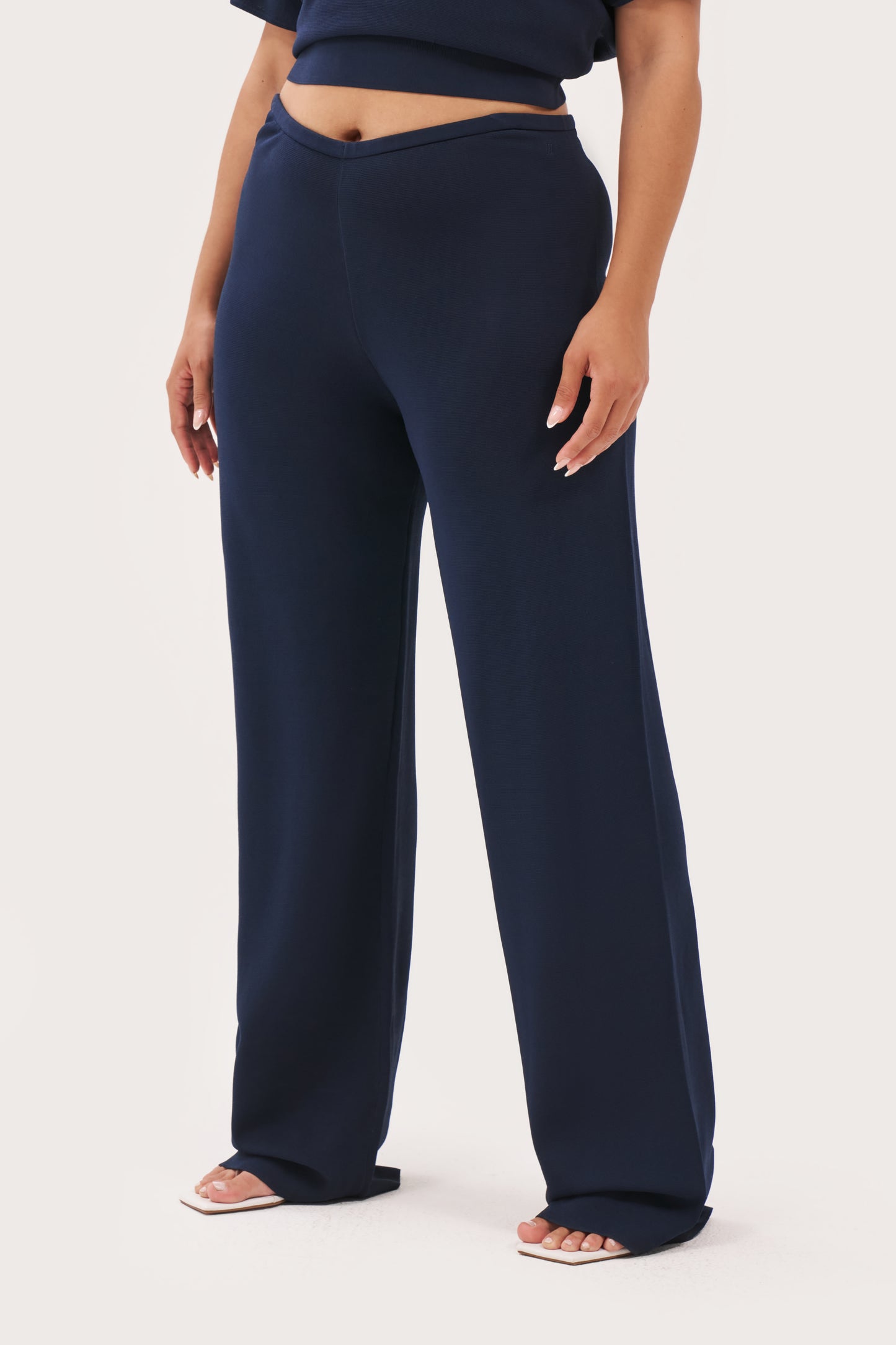 Cruise Fine Knit Pants - Navy