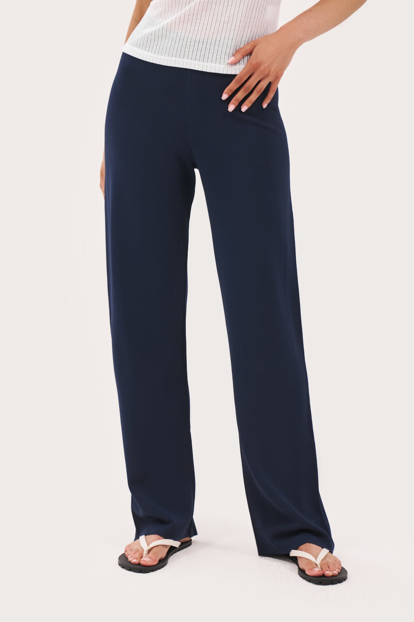 Cruise Fine Knit Pants - Navy