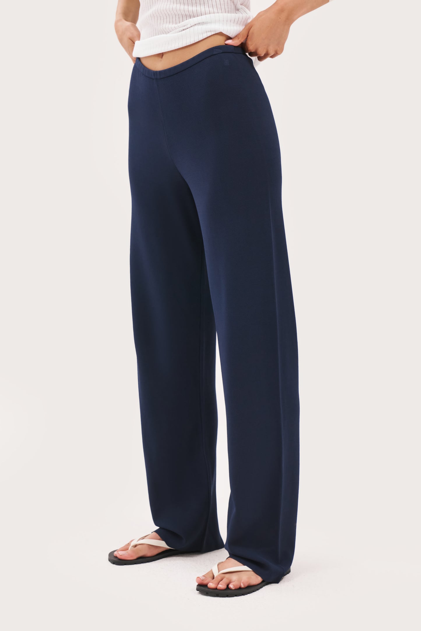 Cruise Fine Knit Pants - Navy