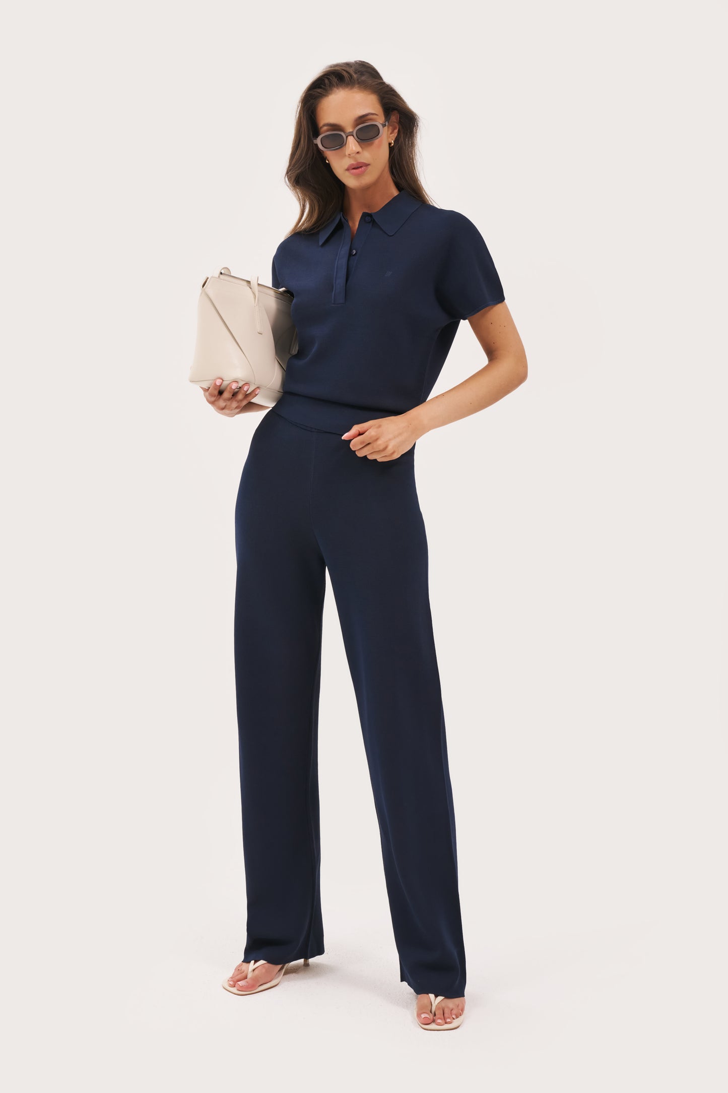 Cruise Fine Knit Pants - Navy