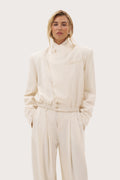 Blazer Bomber Jacket - Cream