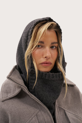 Knitted Snood - Dark Grey
