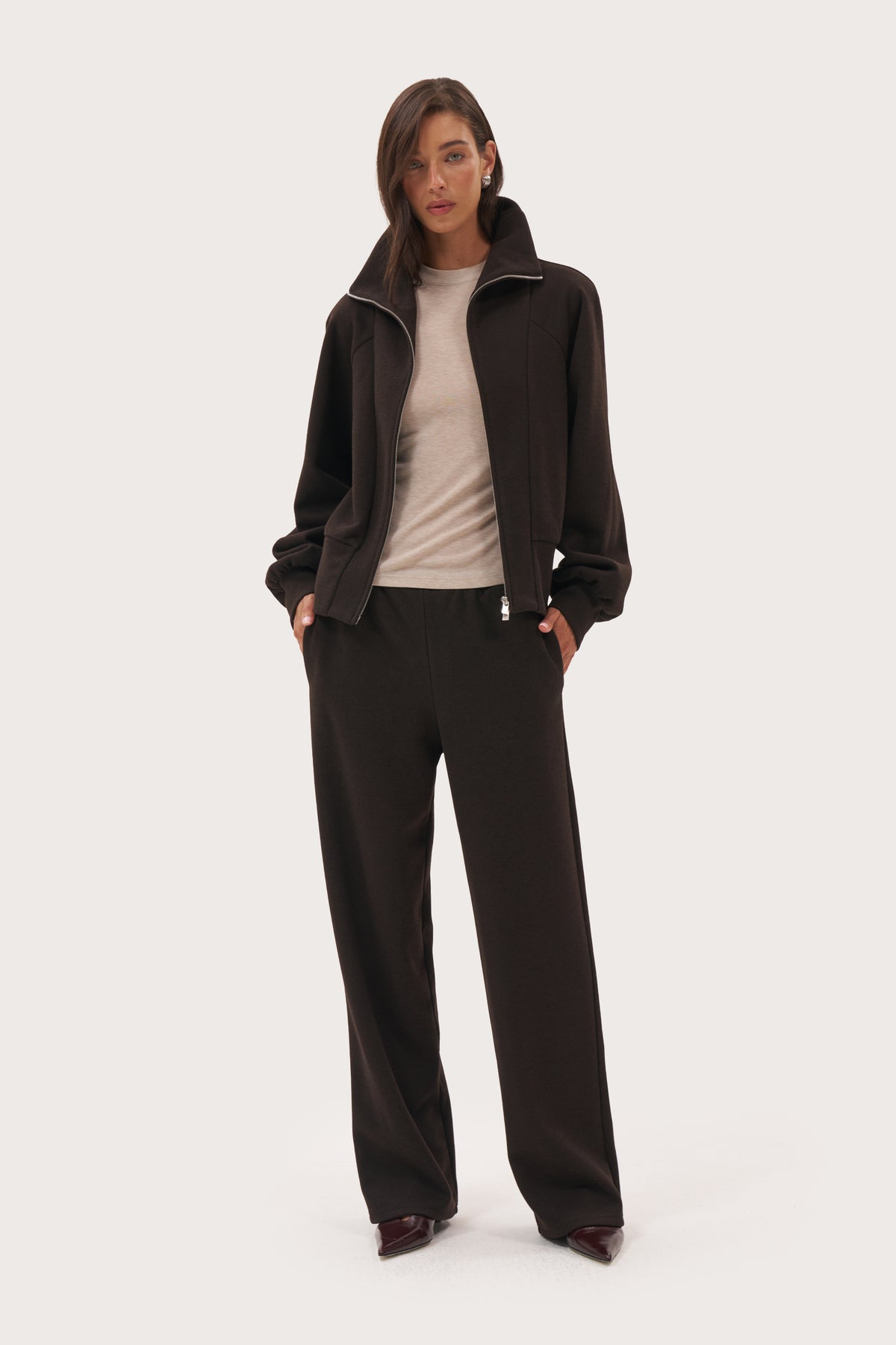 Repose Knit Pants - Brown